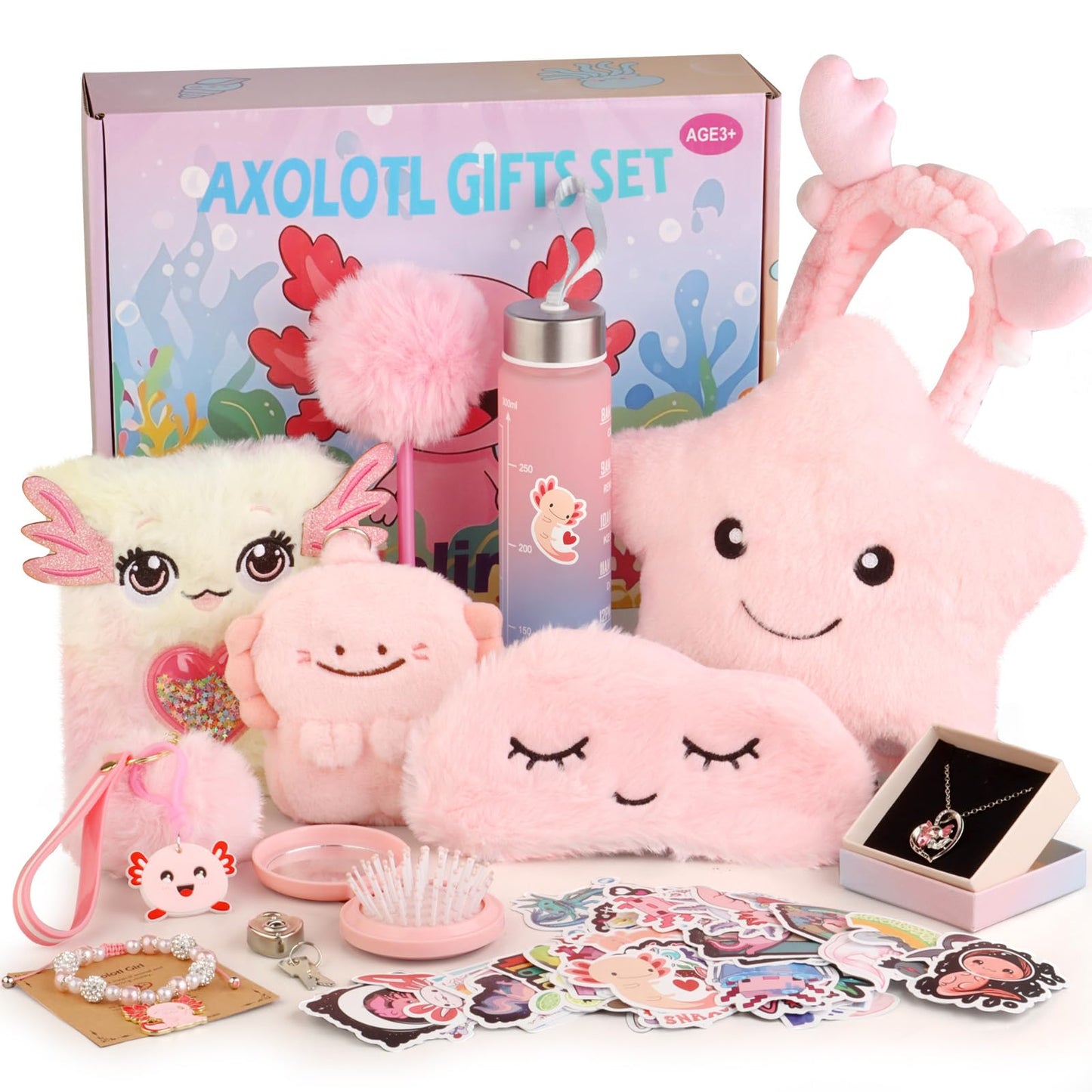 Kaelinda Axolotl Gifts for Girls – Gift Box for Ages 3-8 (Birthday & Holiday)
