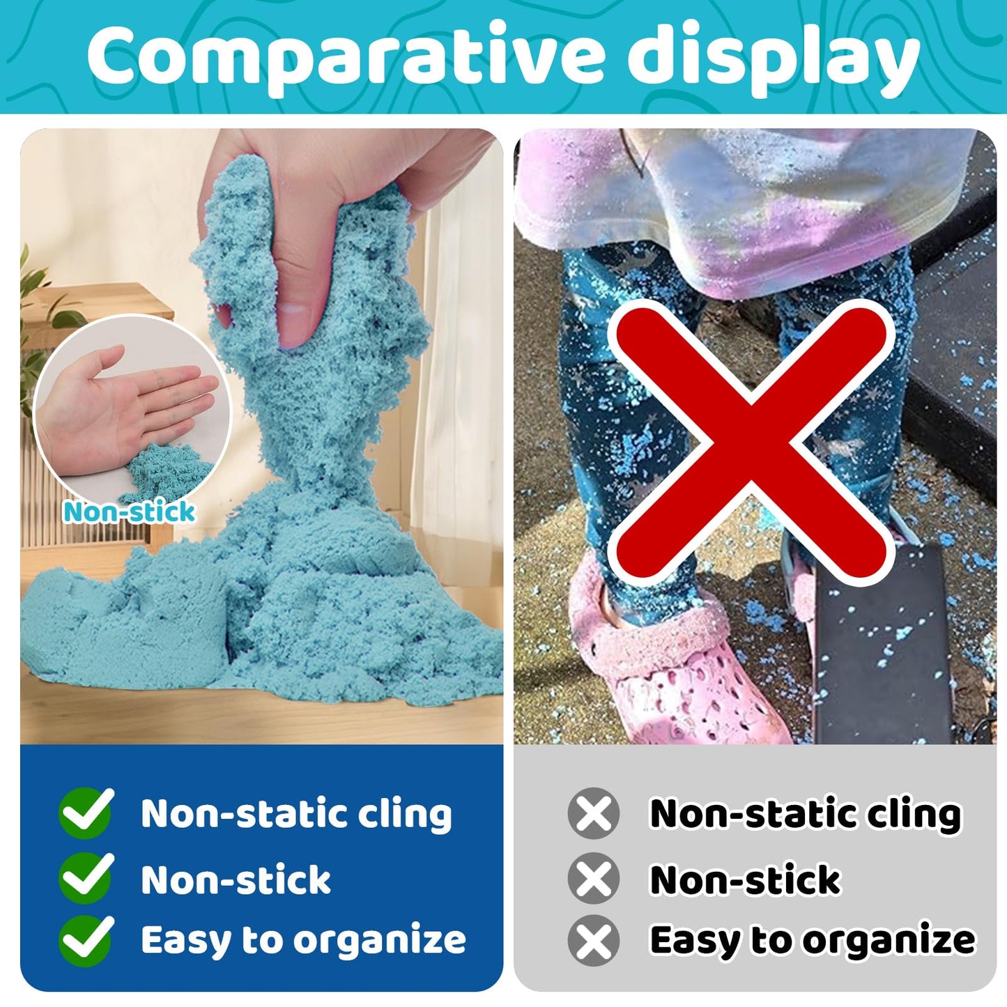 Kaelinda Axolotl Sensory Bin for Kids – Glow Sand Sandbox with Lid