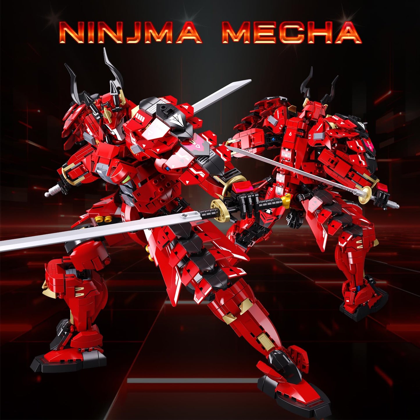 Kafei Samurai Mech Building Set – 923 Pieces, Double Swords, LEGO-Compatible