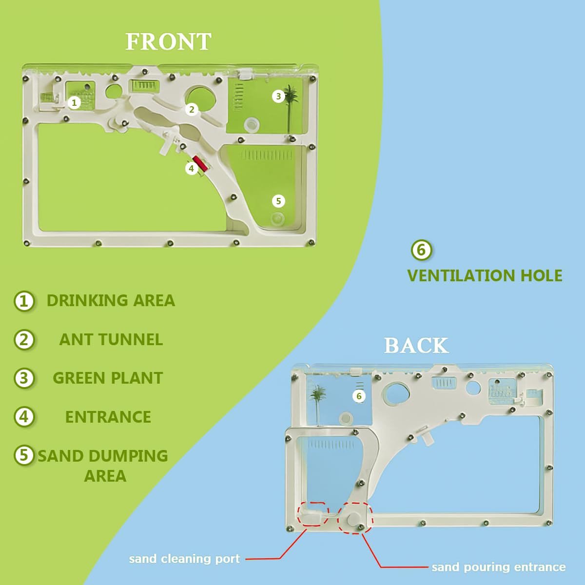 Kahopy Ant Farm Castle - Educational Ant Habitat Kit for Kids