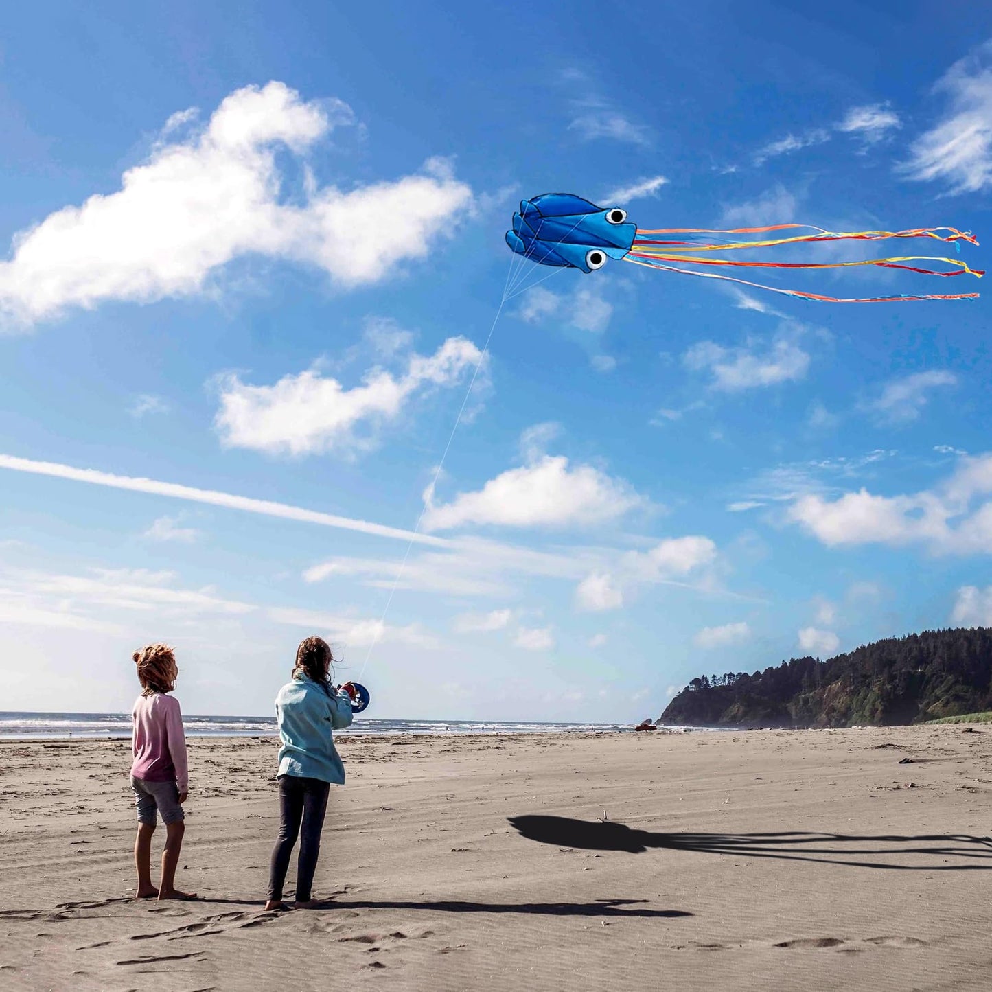 Kaiciuss 4 Pack Octopus Kites – Easy-to-Fly Beach Kites with 4 Handles