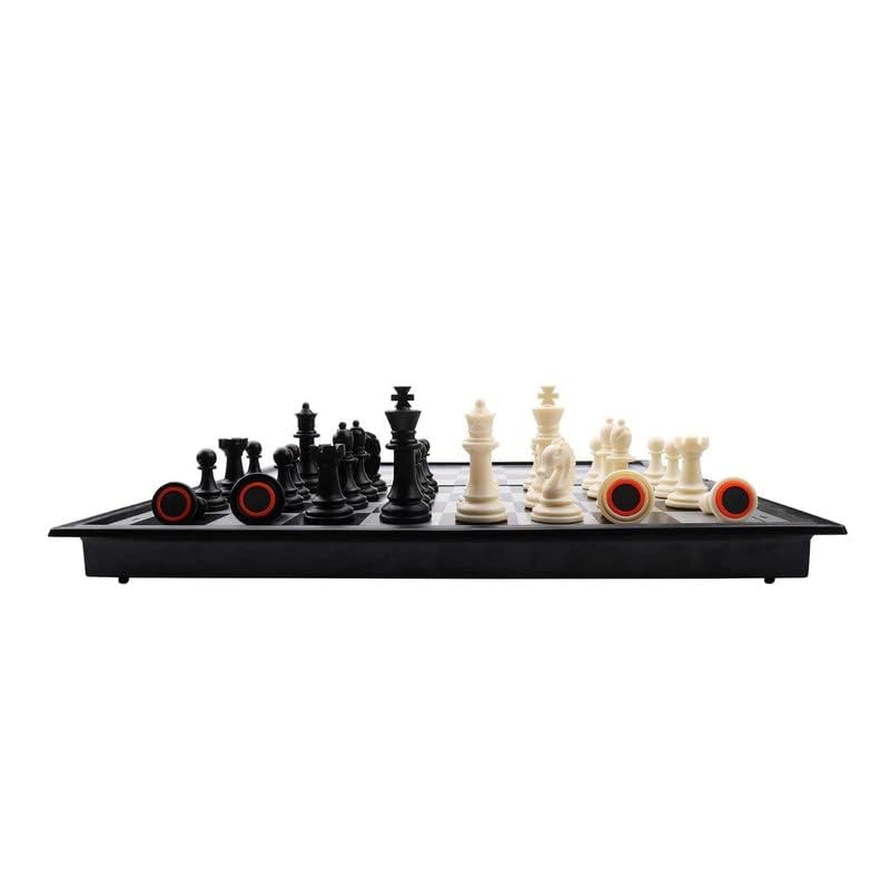 KAILE 13-Inch Magnetic Travel Chess Set — 3-in-1 Folding Case, Checkers & Backgammon