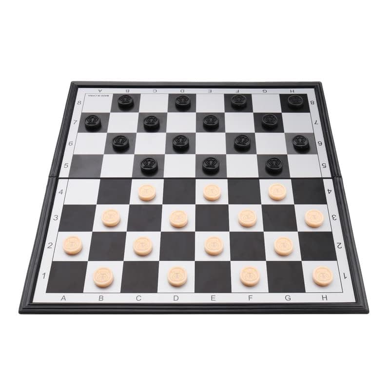 KAILE 13-Inch Magnetic Travel Chess Set — 3-in-1 Folding Case, Checkers & Backgammon