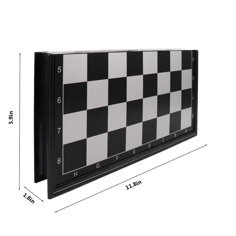 KAILE 13-Inch Magnetic Travel Chess Set — 3-in-1 Folding Case, Checkers & Backgammon