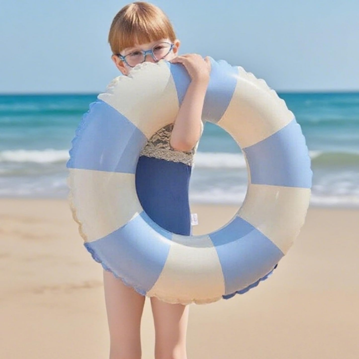 KAIMRED Pool Floats for Kids (Ages 5-10) — 23-inch Outer Ring, 11-inch Inner, Green
