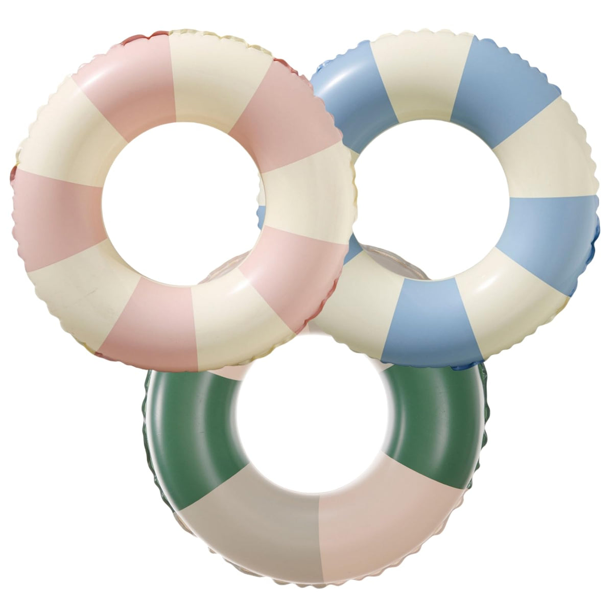 KAIMRED Pool Floats Ring for Kids (Ages 5-10) – 23in Outer × 11in Inner, Pink/Blue/Green