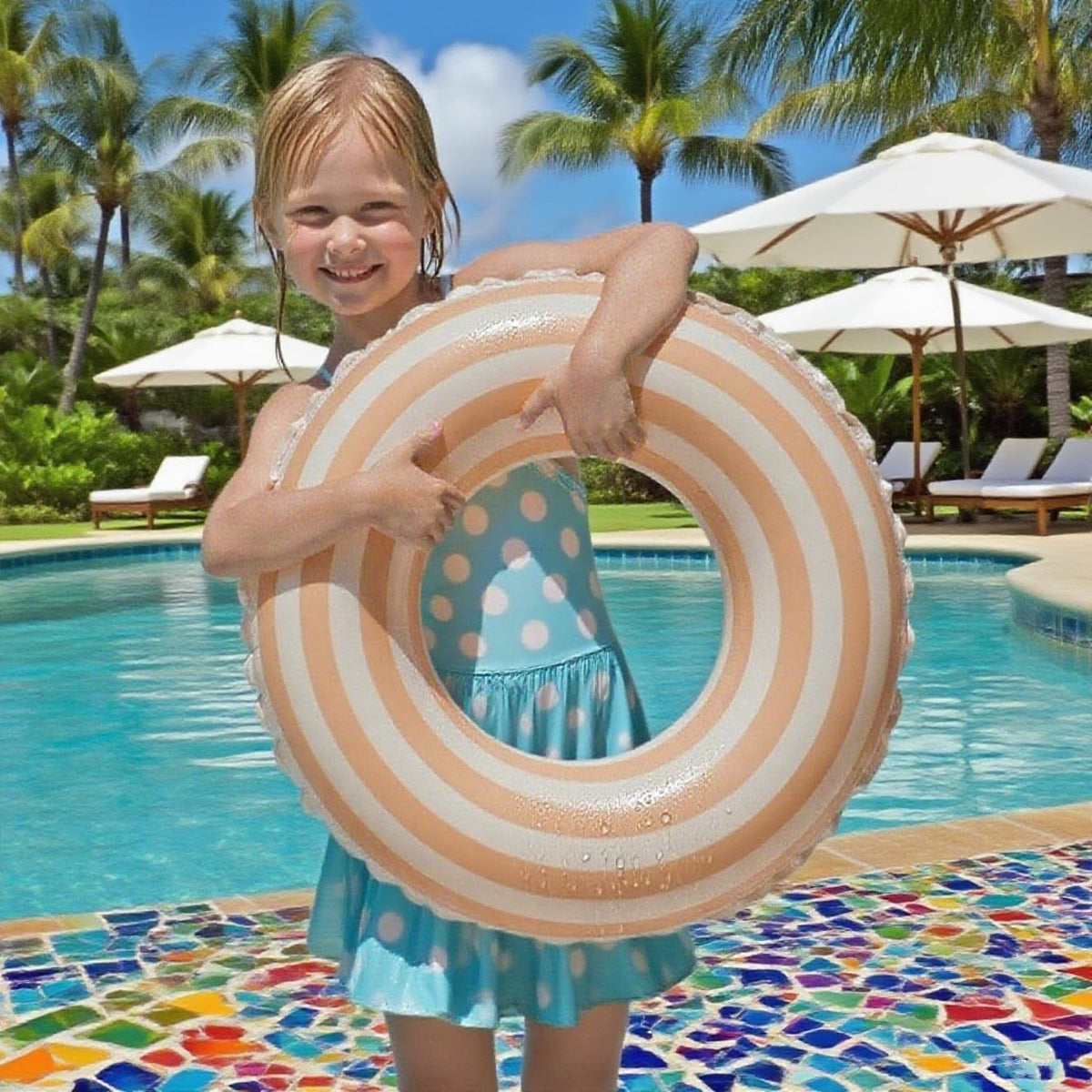KAIMRED Pool Floats for Kids – 11in Inner, 23in Outer Ring Tubes (Mix-2)