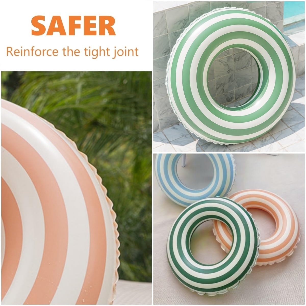 KAIMRED Pool Floats for Kids – 11in Inner, 23in Outer Ring Tubes (Mix-2)