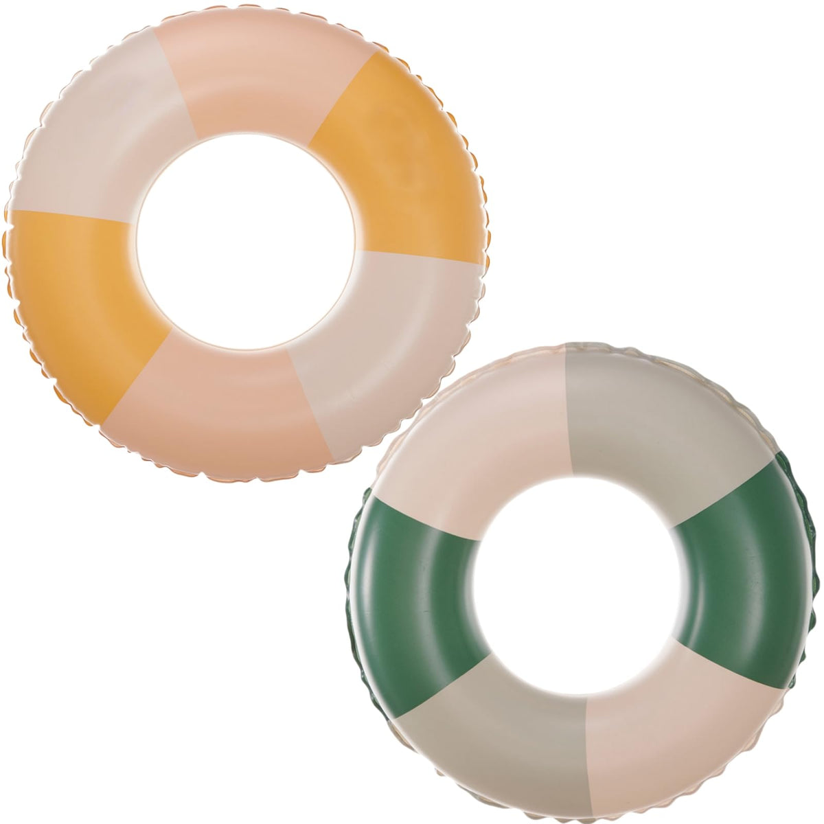 KAIMRED Pool Floats for Kids (Ages 5-10) – Inflatable Rings, Yellow & Green