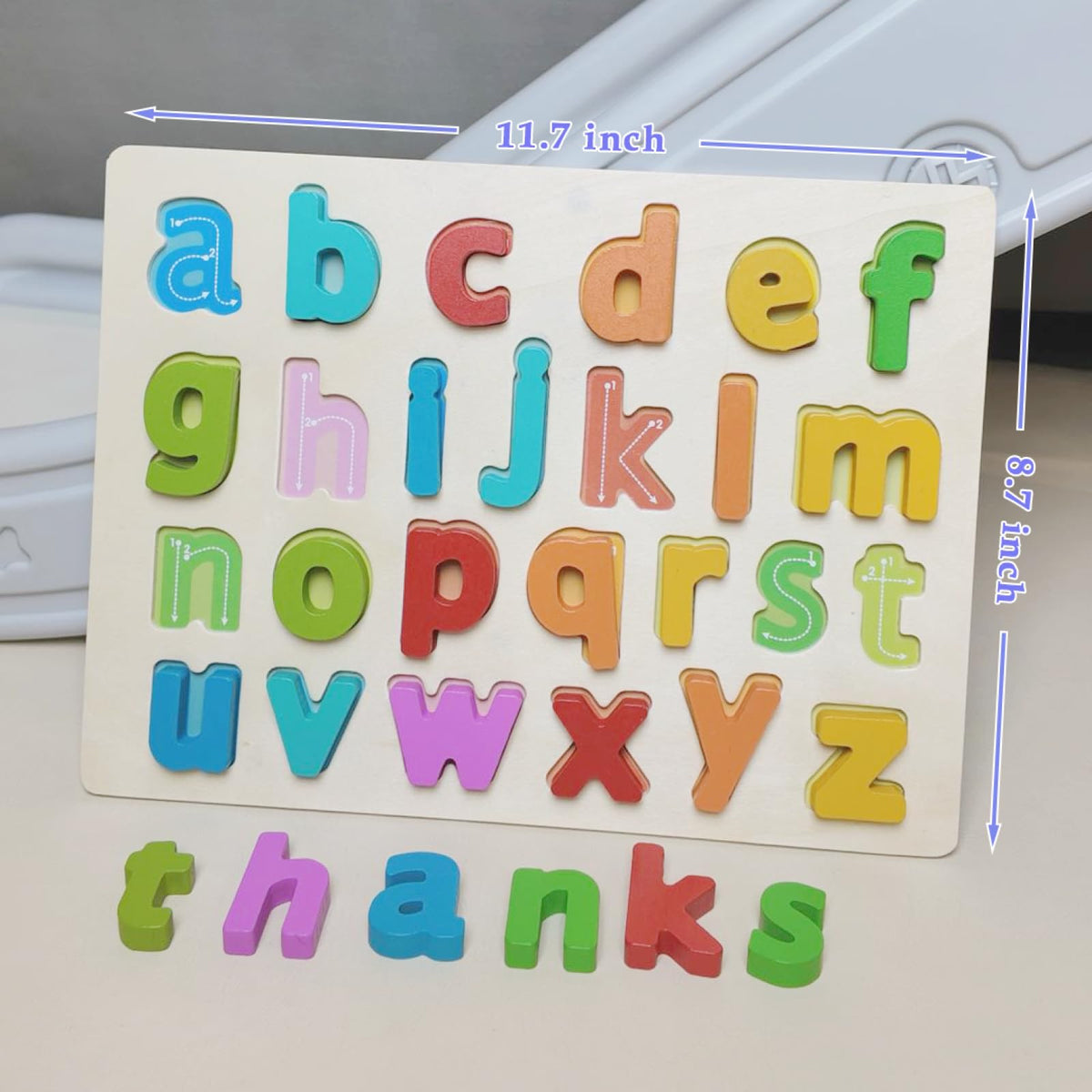 Kairsya Alphabet Puzzle – Montessori Wooden ABC Blocks for Toddlers 1-5