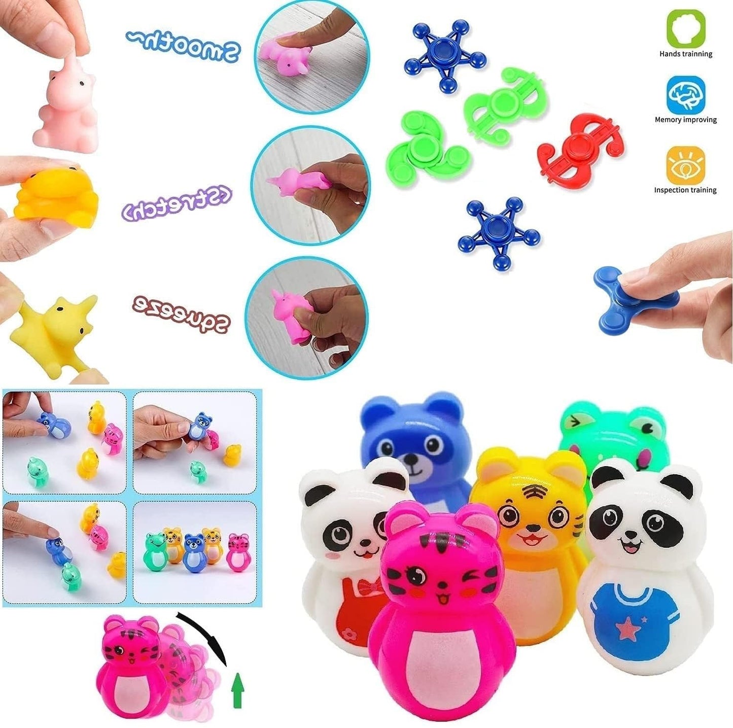Kaisbro 124 Pcs Party Favors Pack for Kids 4-8 | Toys, Prizes & Goody Bags
