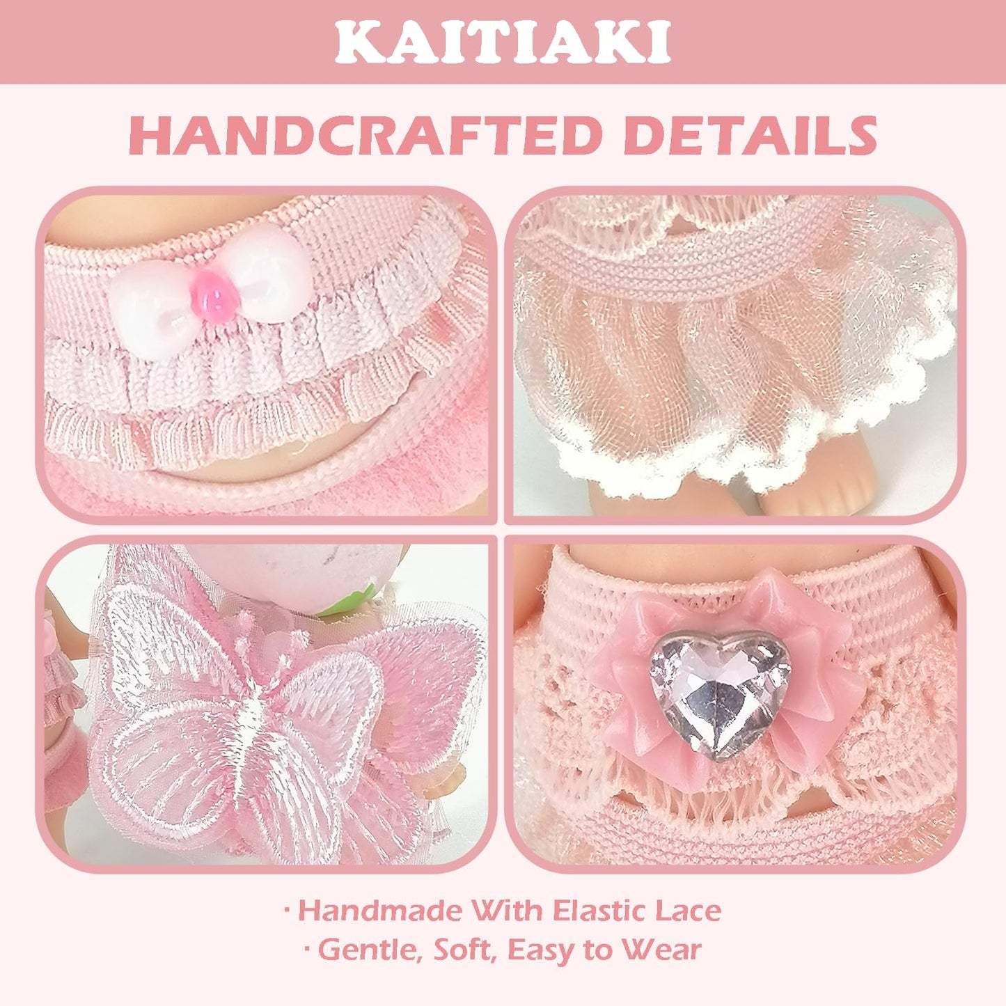 Kaitiaki 4 Sets Doll Clothes for Sonny Angel – Cherry Blossom Angel Style (3-Inch Dolls)