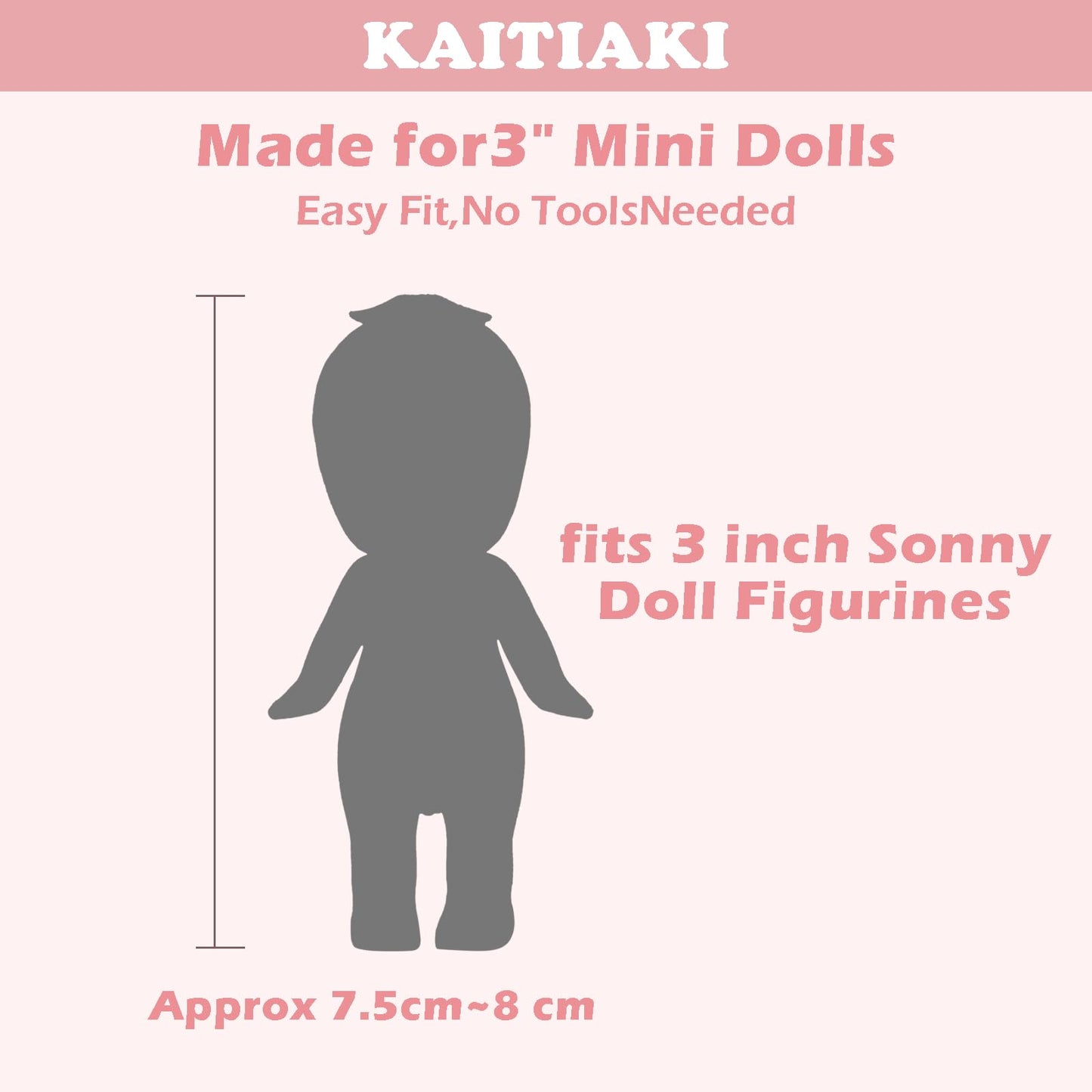 Kaitiaki 4 Sets Doll Clothes for Sonny Angel – Cherry Blossom Angel Style (3-Inch Dolls)