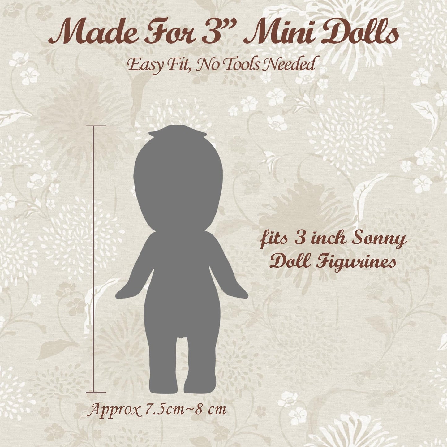Kaitiaki Creamy Latte Charm: 4-Piece Outfit Set for 3-Inch Sonny Angel Dolls