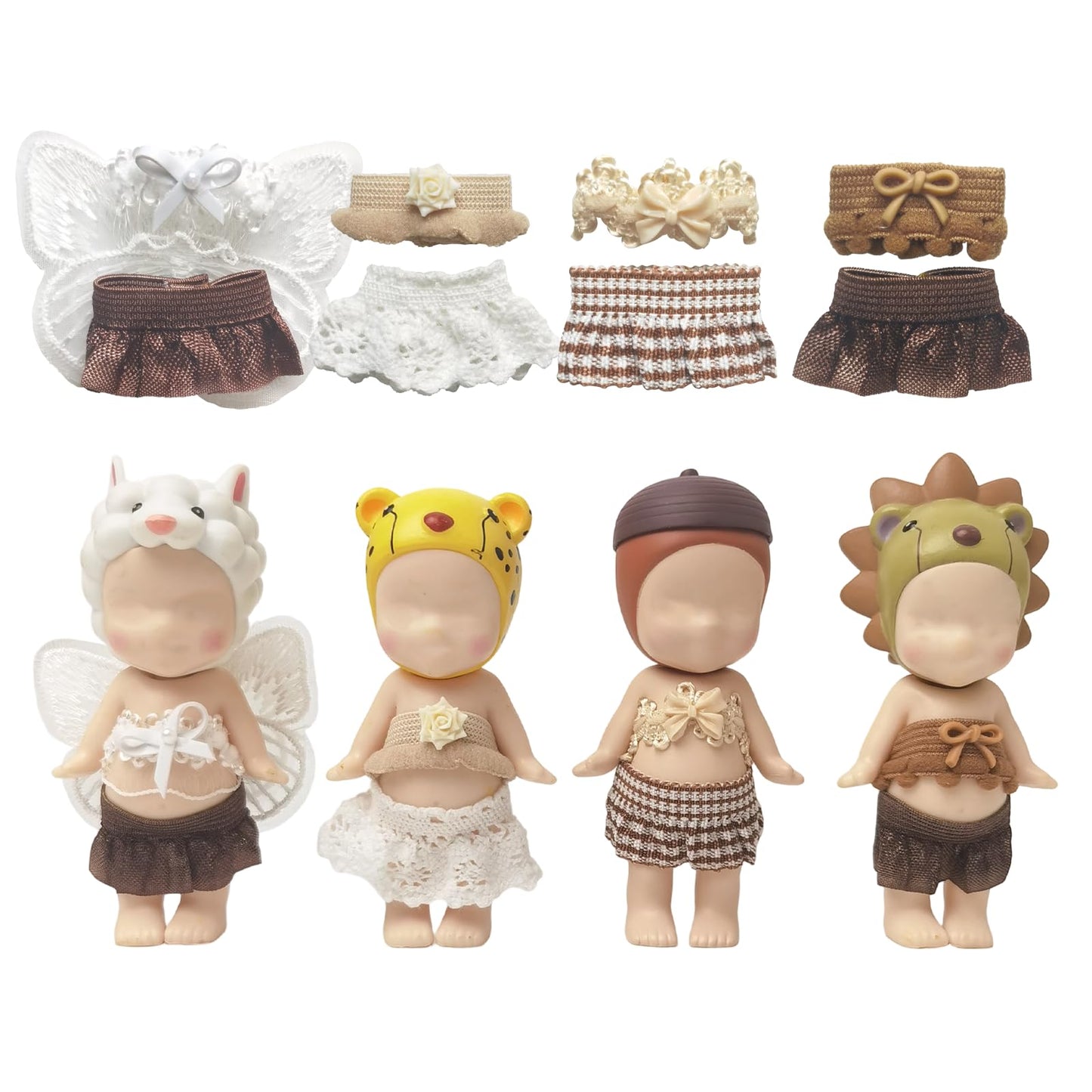 Kaitiaki Creamy Latte Charm: 4-Piece Outfit Set for 3-Inch Sonny Angel Dolls
