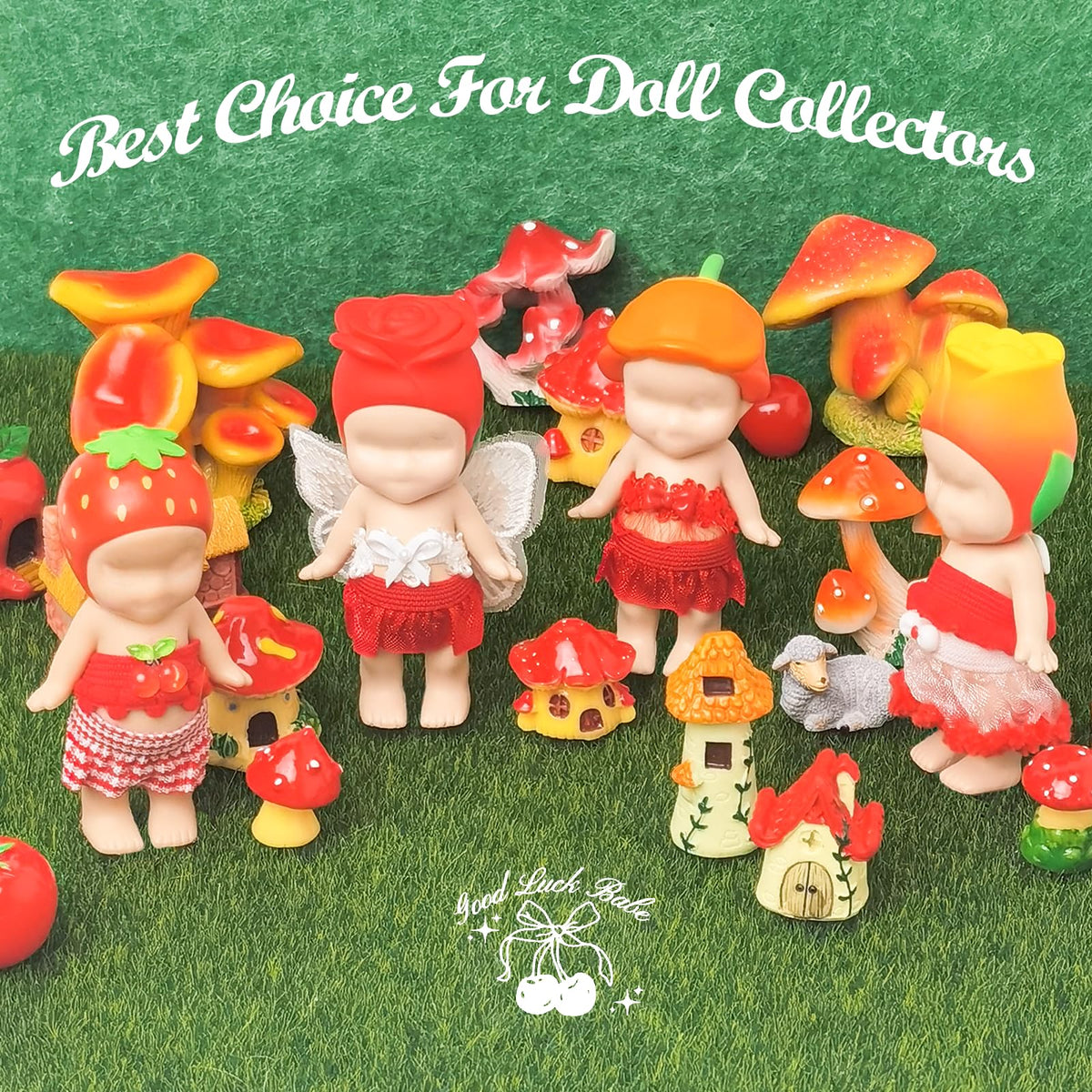 Kaitiaki Wine Cherry Gala 4-Piece Outfit Set for 3-Inch Sonny Angel Dolls