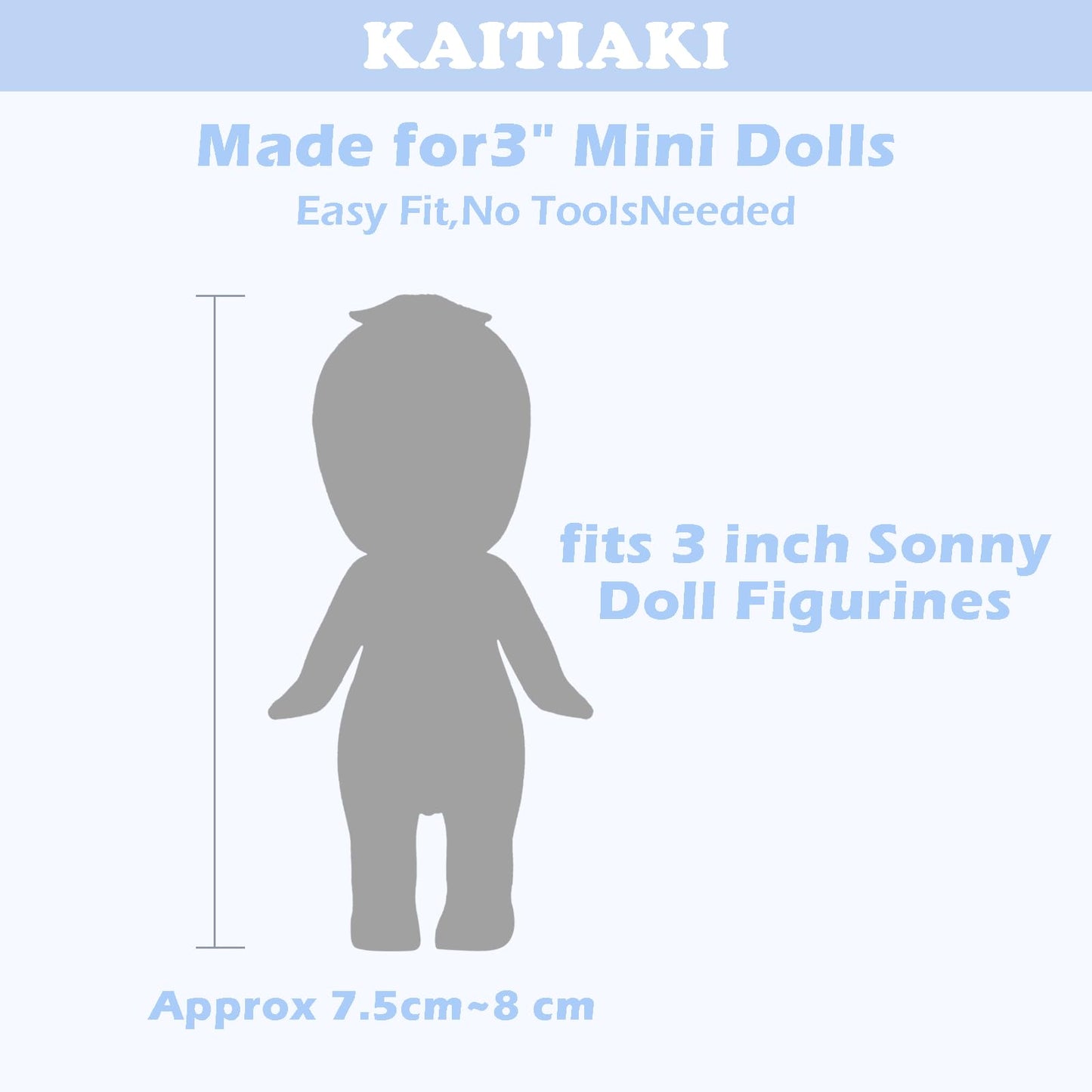 Kaitiaki 4 Sets Mini Doll Clothes for Sonny Angel – Blueberry Fairy Outfits for 3-Inch Dolls