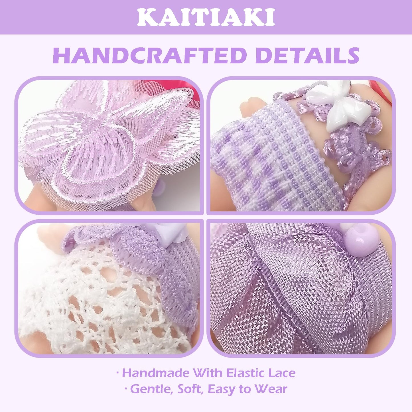 Kaitiaki 4 Sets Mini Doll Clothes for Sonny Angel – Lavender Whimsy (3in)