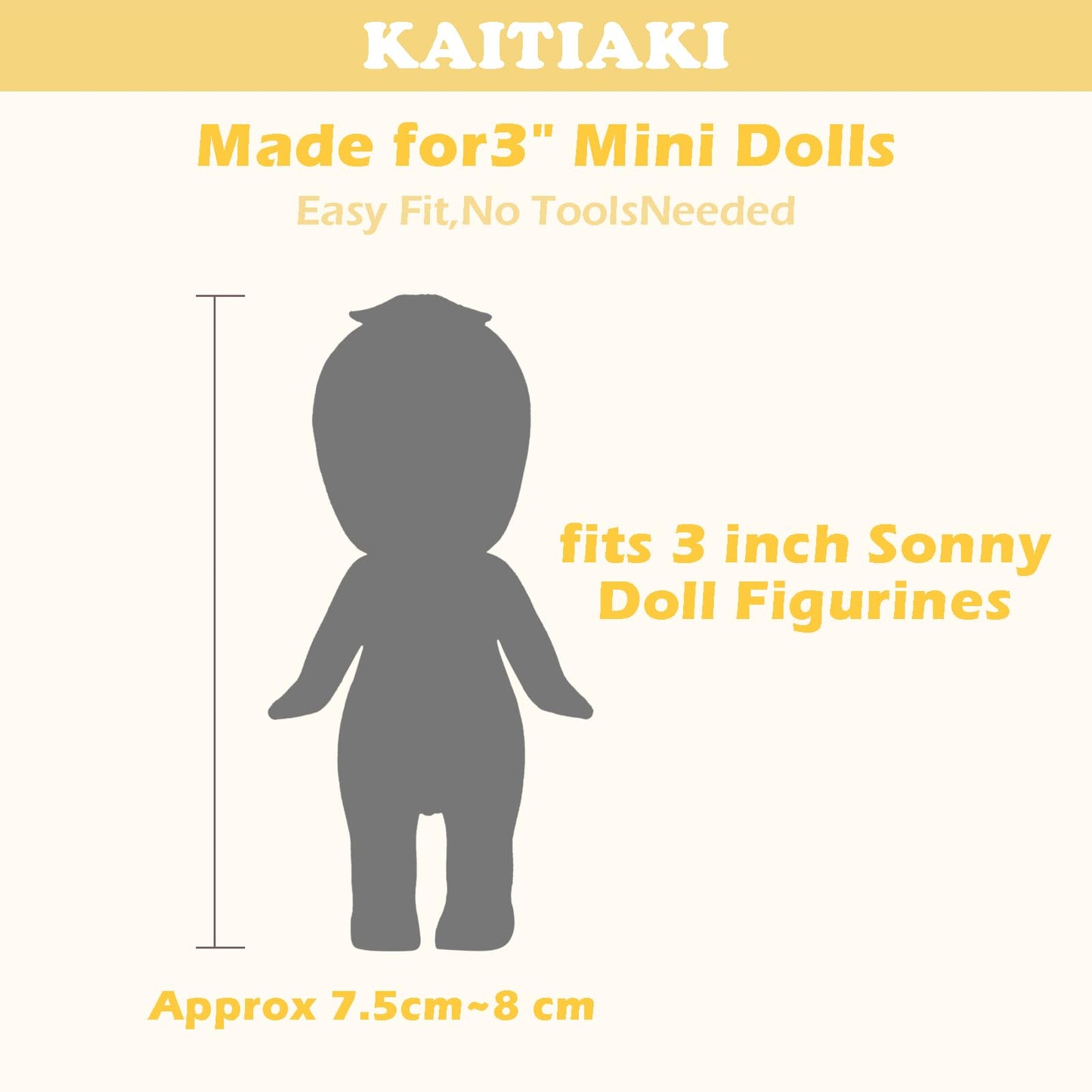 Kaitiaki Lemon Cream Dream: 4 Sets Doll Clothes for Sonny Angel 3-Inch Dolls – For Adult Collectors