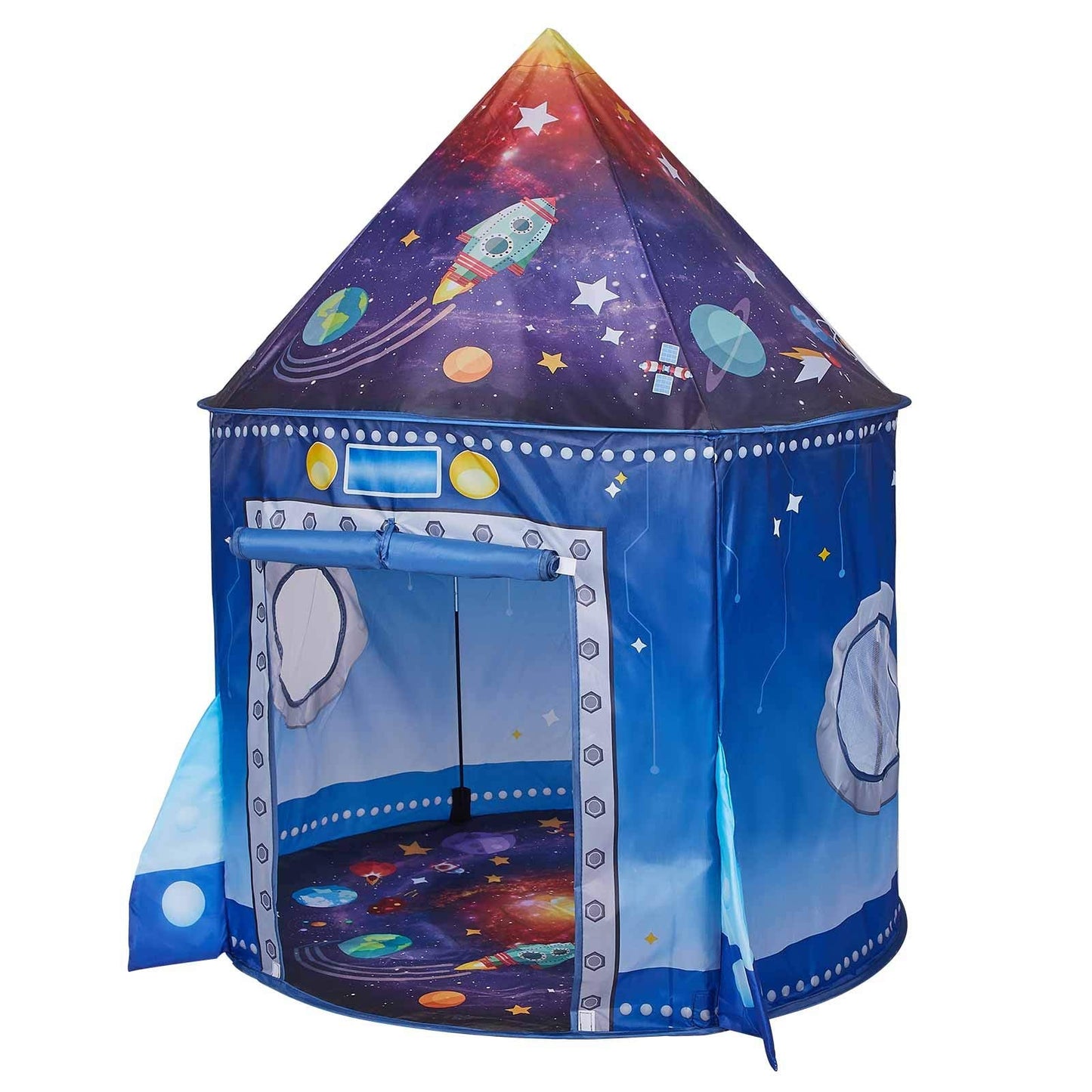 KAIVEE Rocket Ship Space Pop Up Play Tent for Kids – Astronaut Pretend Playhouse