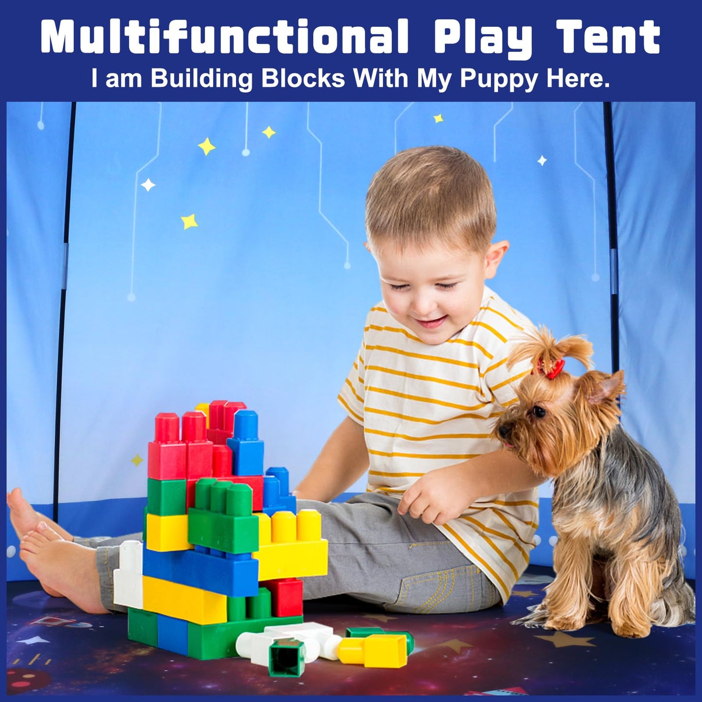 KAIVEE Rocket Ship Space Pop Up Play Tent for Kids – Astronaut Pretend Playhouse