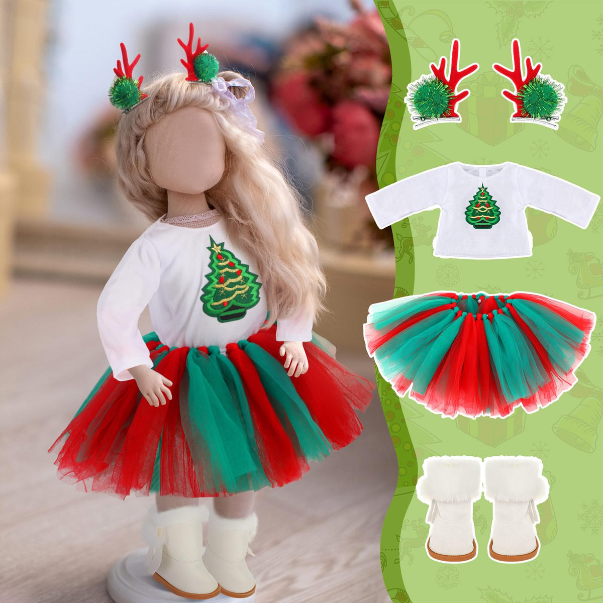 Kajaia 8-Piece Doll Clothes Set for 18-Inch Dolls | Stylish Outfits & Accessories