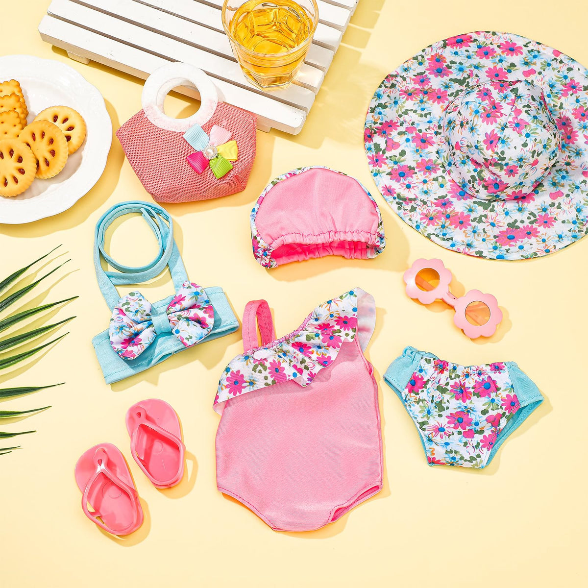 Kajaia 8-Piece Doll Clothes Set for 18-Inch Dolls – Summer Outfits & Accessories