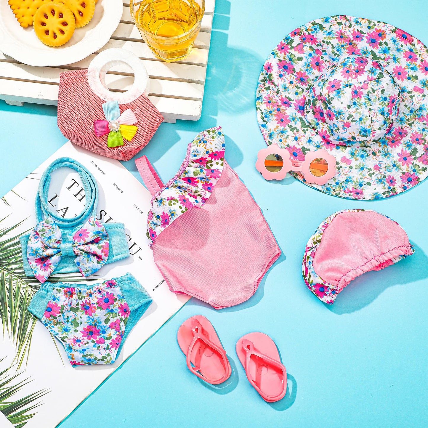 Kajaia 8-Piece Doll Clothes Set for 18-Inch Dolls – Summer Outfits & Accessories