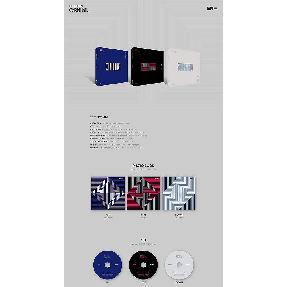 ENHYPEN BORDER: CARNIVAL (2nd Mini Album) – Album + Extra Photocards Set (HYPE ver.) | KAKAO M
