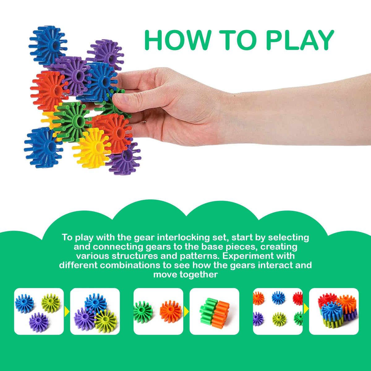 KAKATIMES STEM Building Blocks for Kids – Educational, Safe Interlocking Toys