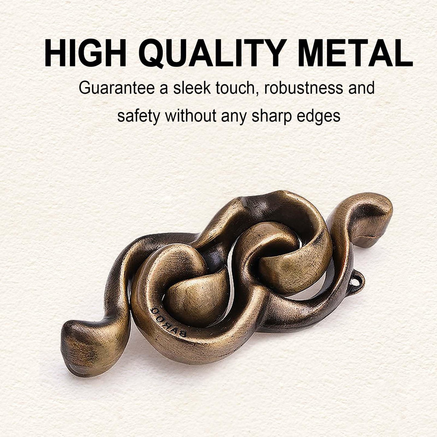 KaKeDuJa 6-Piece Metal Brain Teaser Puzzles – Logic Puzzles for Adults & Teens