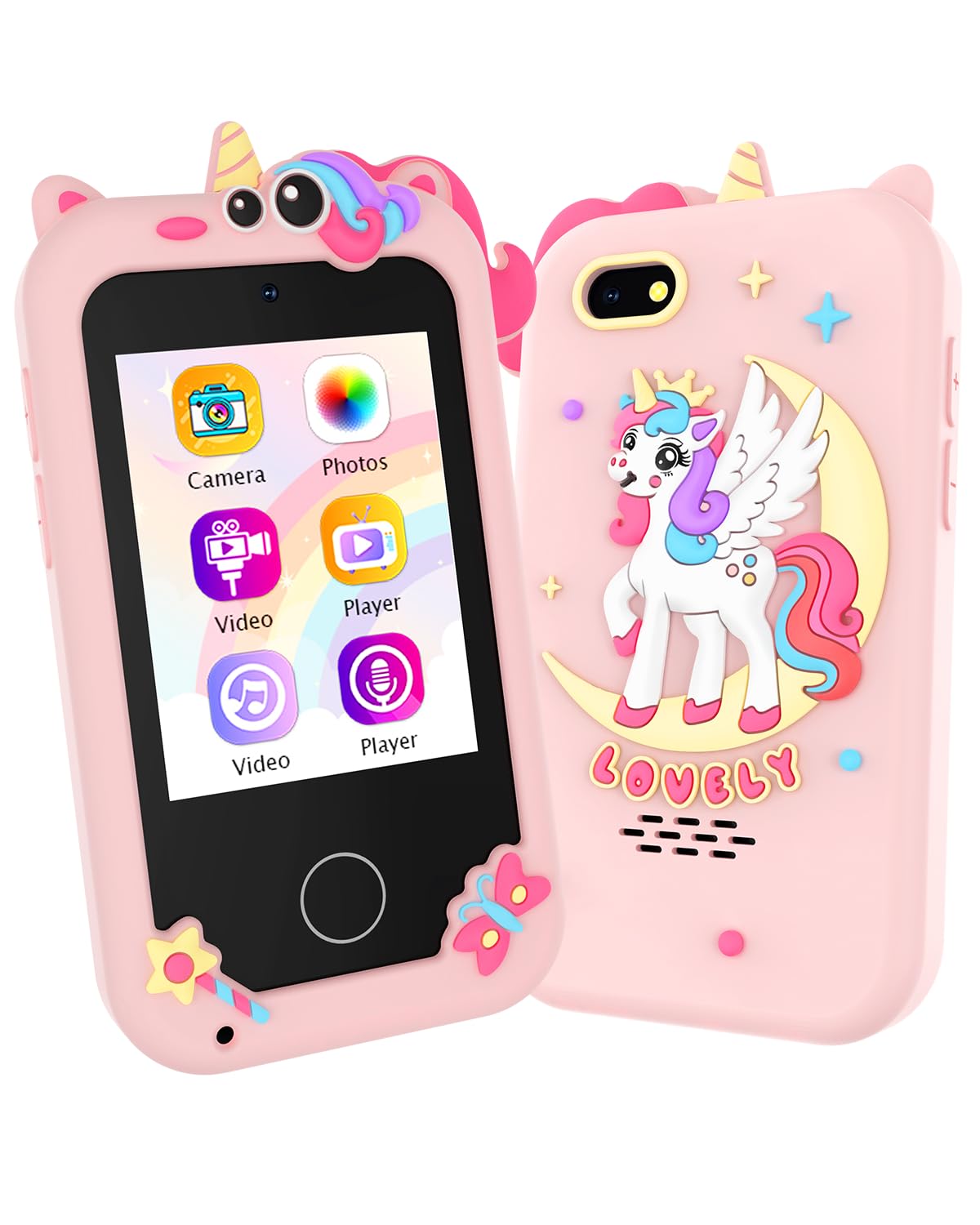 KAKTIN Kids Smart Phone Toy – Educational Touchscreen for 3-8 Year Old Girls