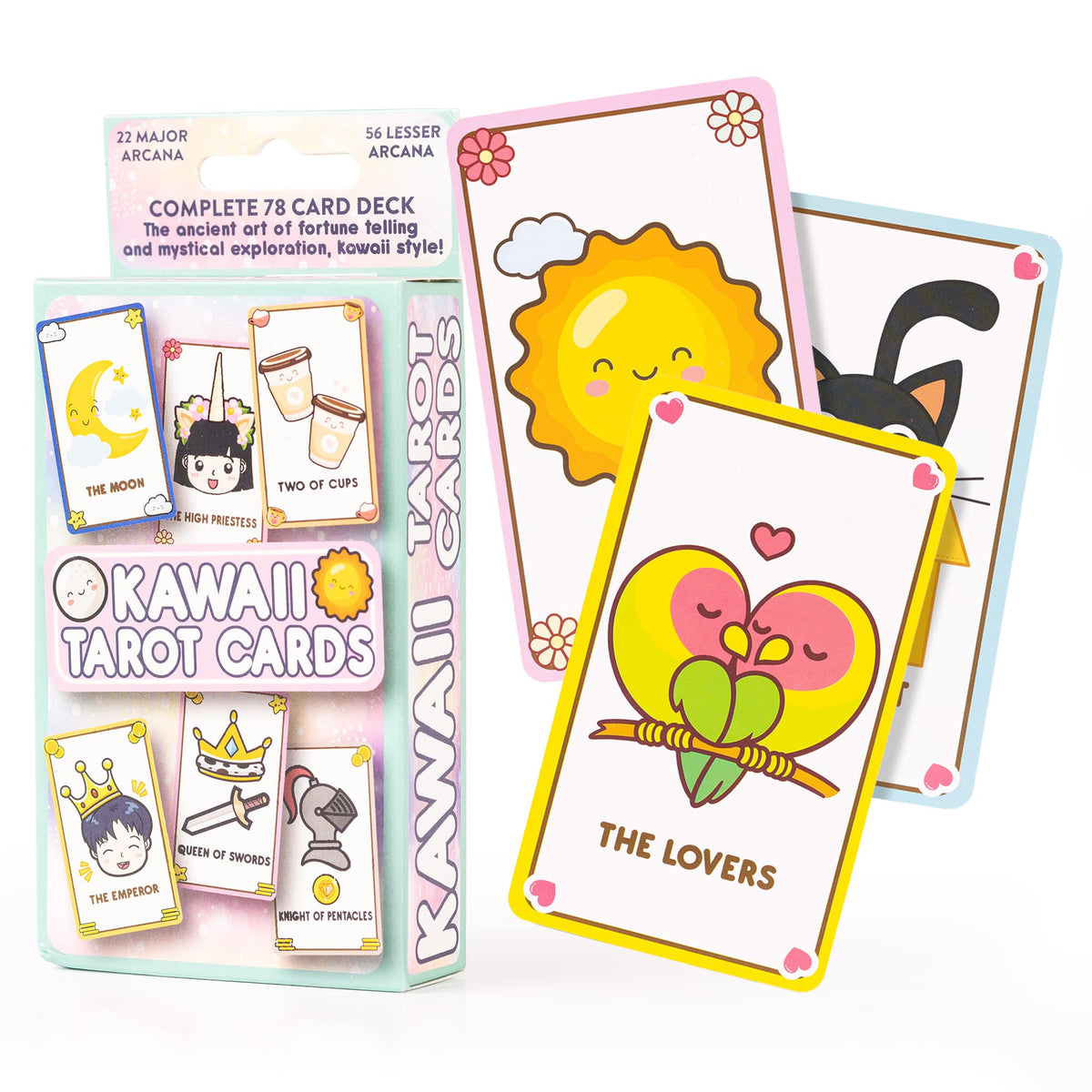 Kalan Cute Kawaii Tarot Cards for Beginners – Anime Magic Oracle Deck for Teens