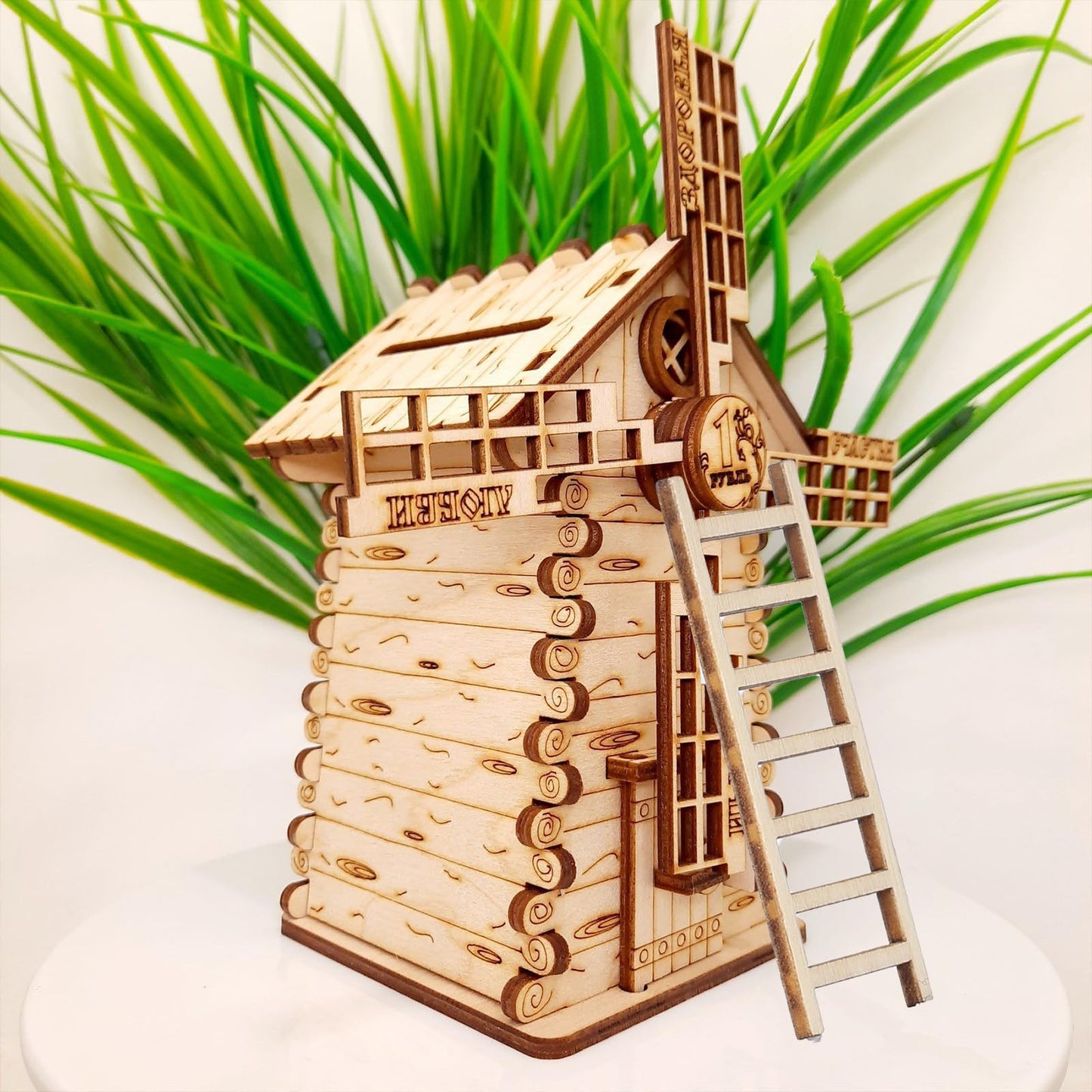 Kalione 20 Pcs Mini Garden Ladder – Wooden Dollhouse Decor, 2.36'' x 0.78''