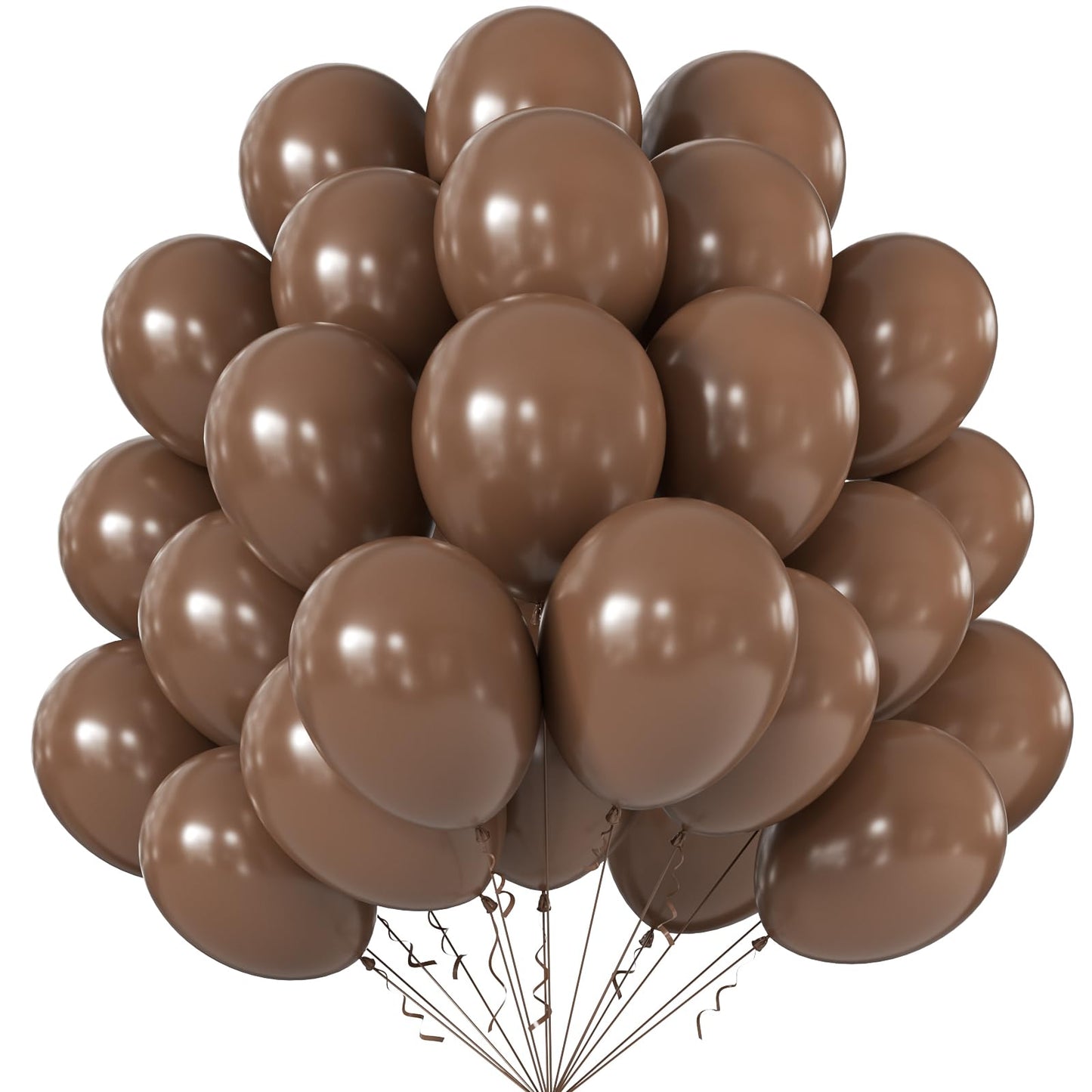 KALOR 10 Inch Brown Balloons – 100 Pack Latex Party Balloons for Celebrations