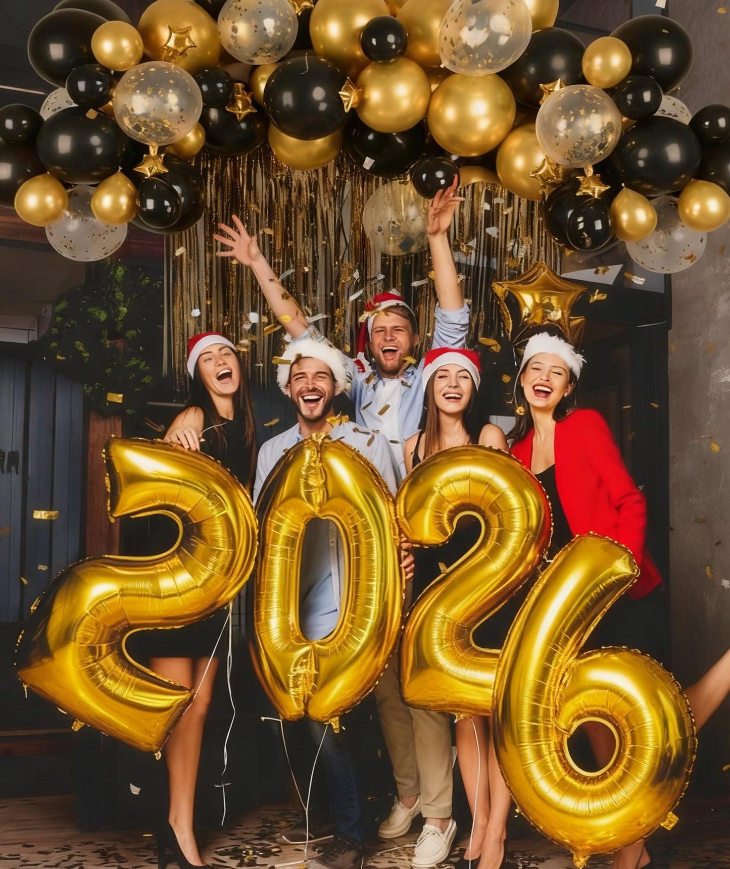 KALOR 42 Inch 2026 Gold Foil Mylar Number Balloons | New Year and Graduation Decor