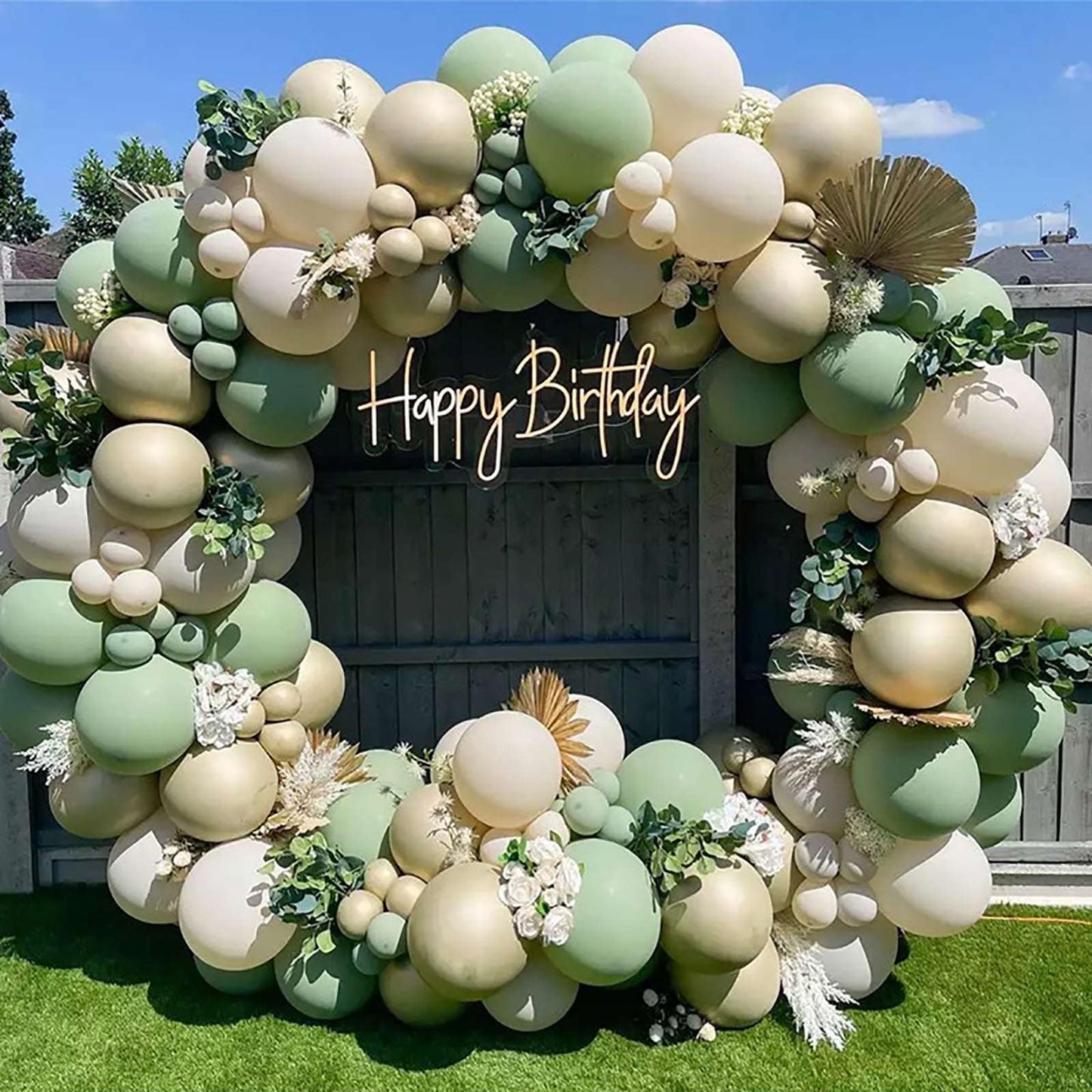 Kalor 10-Inch Retro Bean Green Balloons – 100 Pack Latex Party Balloons