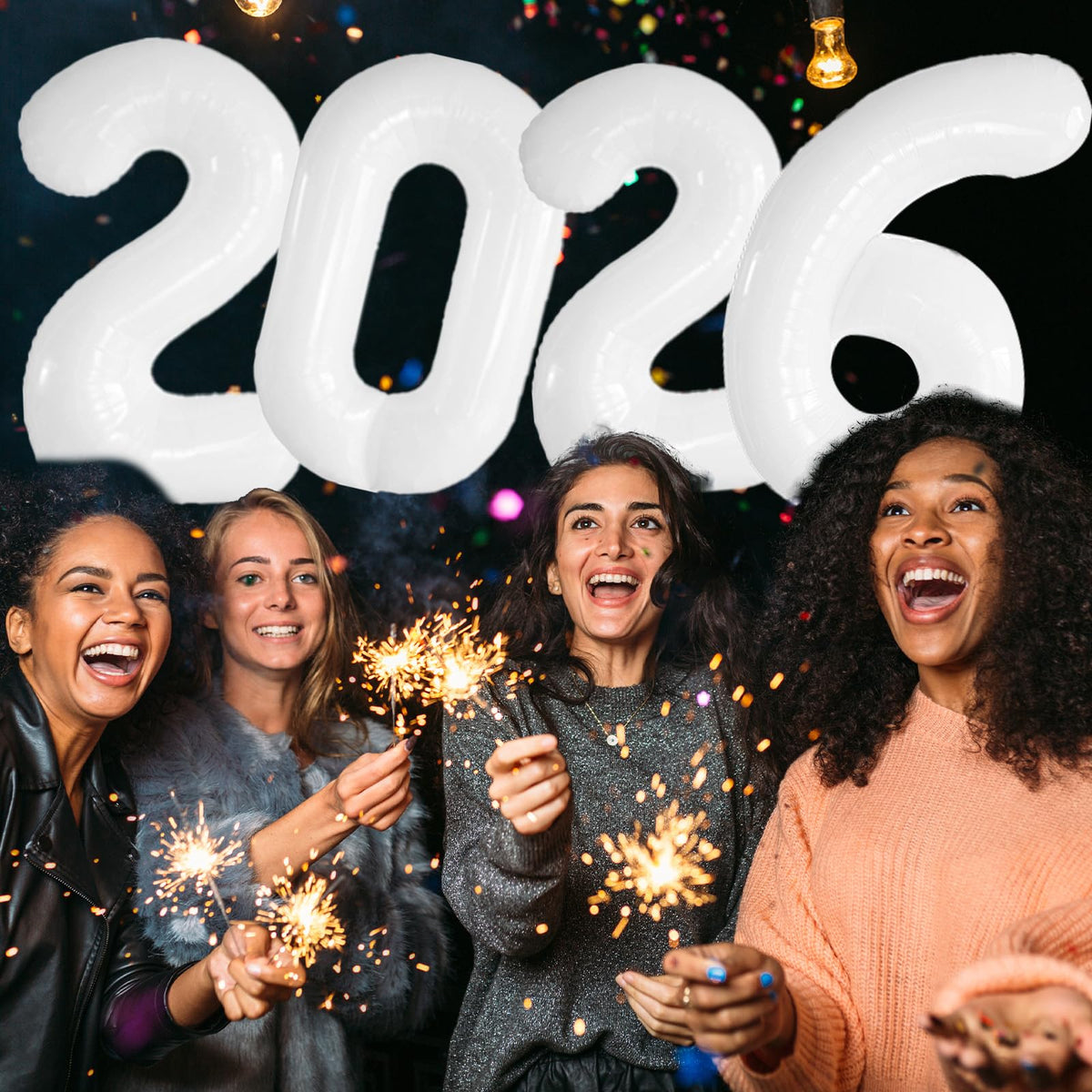 KALOR 42-Inch 2026 Foil Number Balloons – New Year & Graduation Decor