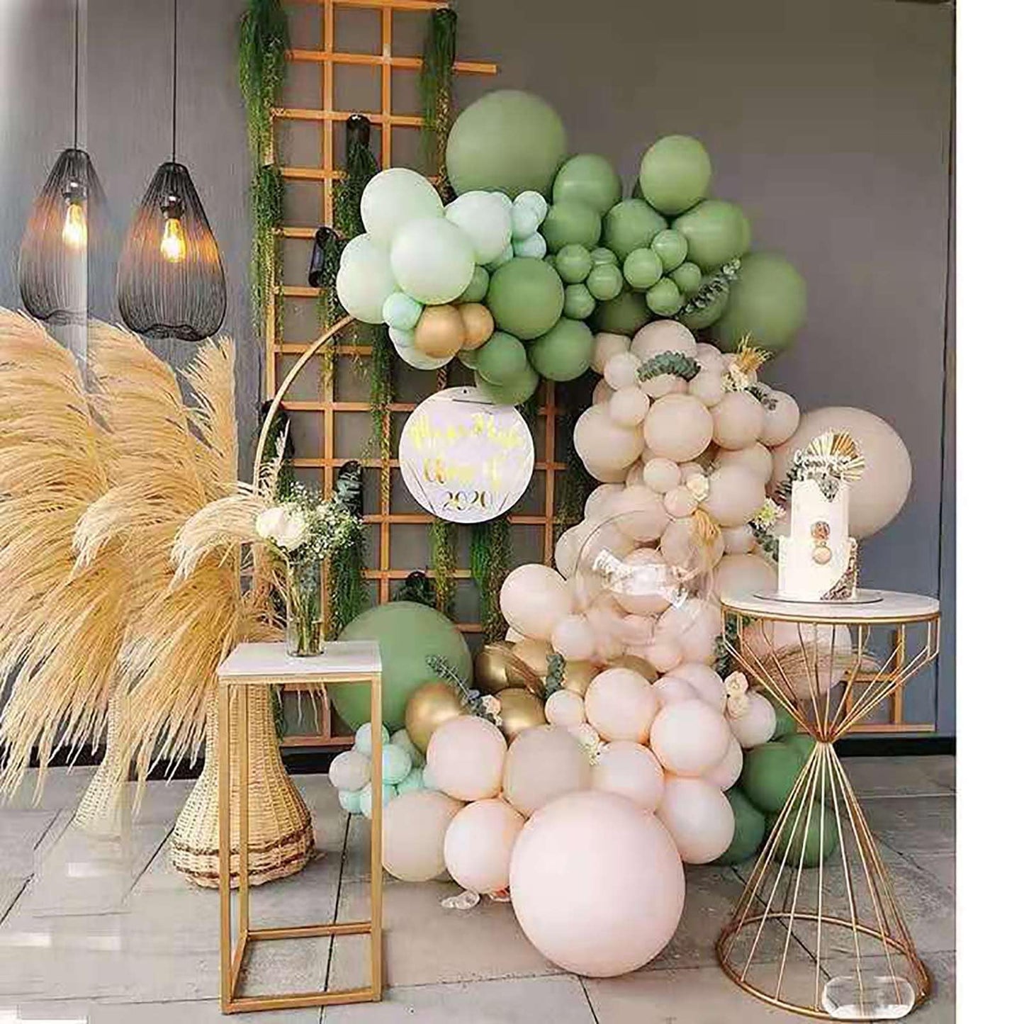 Kalor 10-Inch Retro Bean Green Balloons – 100 Pack Latex Party Balloons