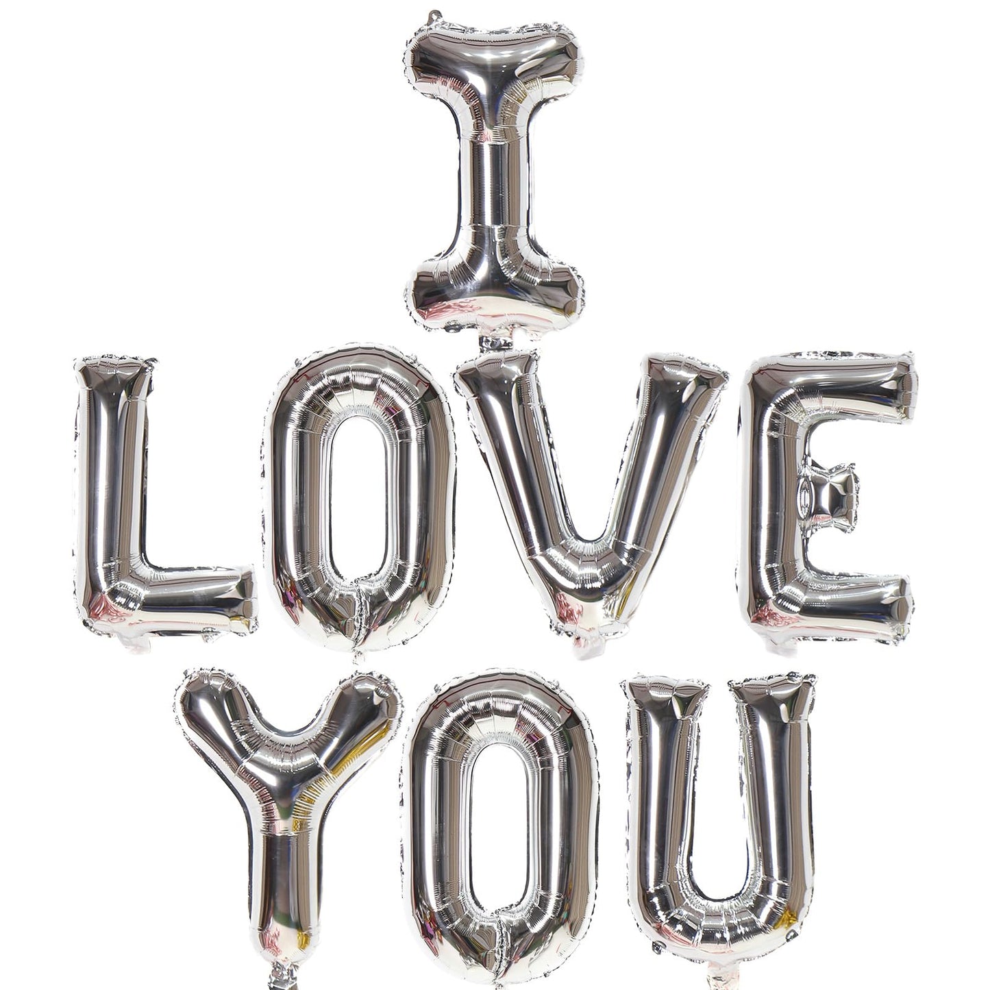 KALOR 16-Inch Silver I Love You Foil Balloon – Romantic Wedding & Valentine Decor