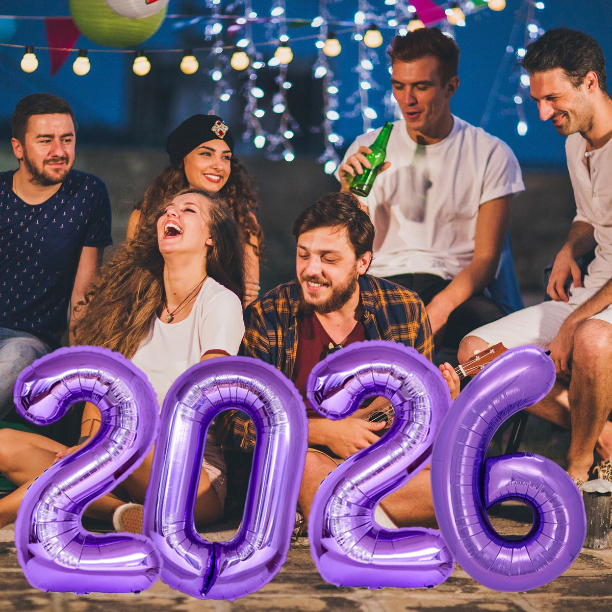 KALOR 42-Inch 2026 Purple Foil Mylar Balloons – New Year & Graduation Decor