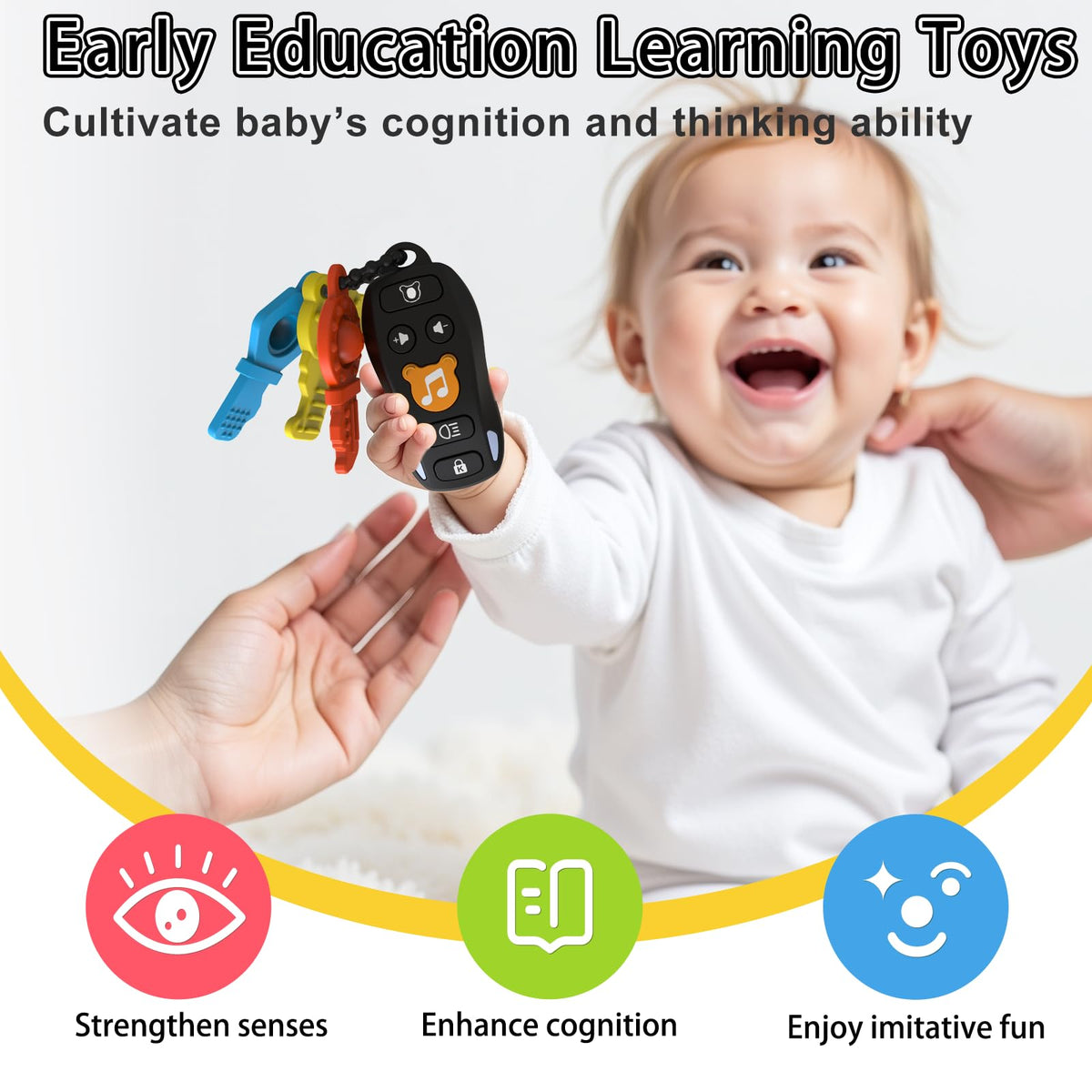 KALUYA Baby Keys Toy – Interactive Music & Lights for Toddlers (6+ Months)