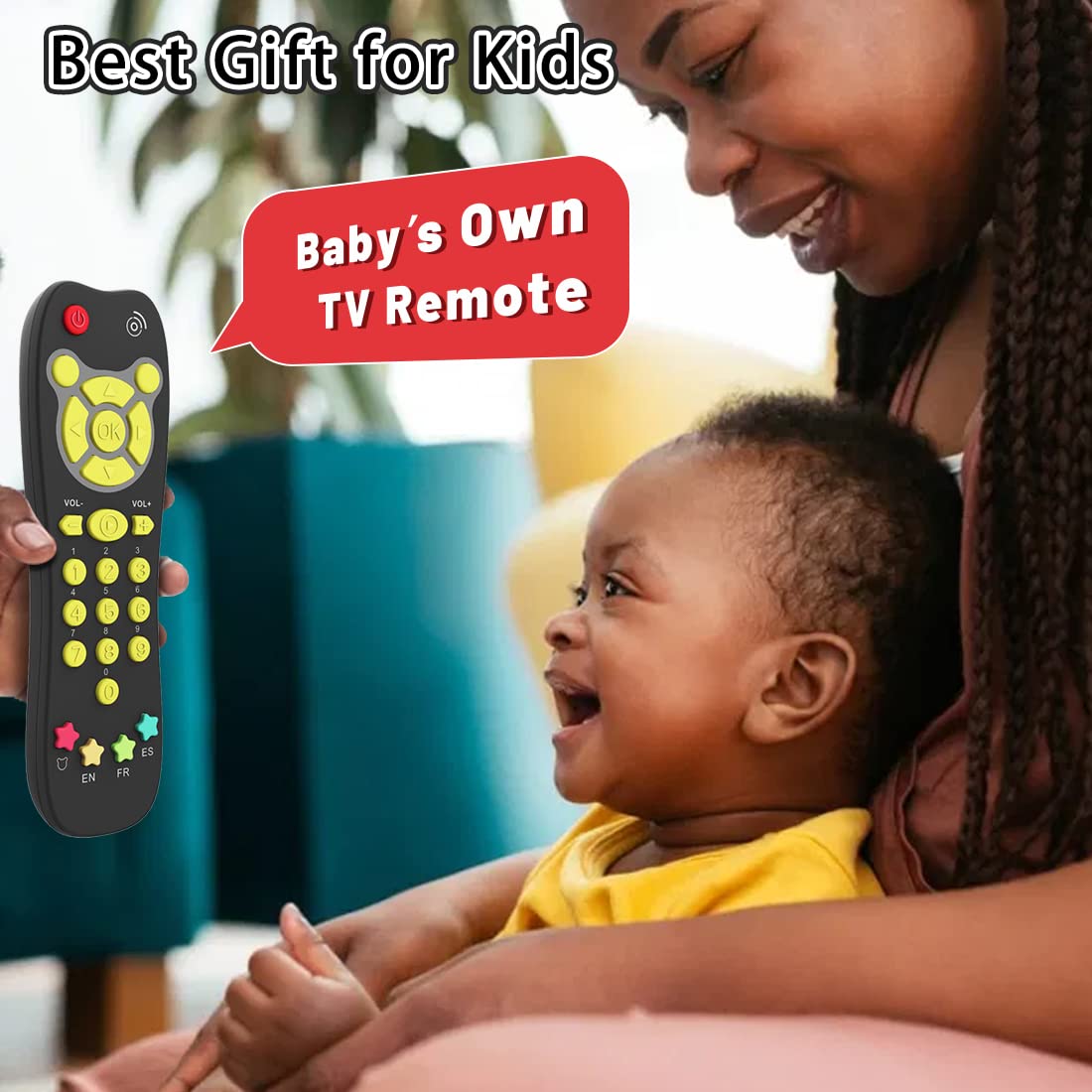 KALUYA Baby TV Remote Toy – Realistic Play Remote with Light & Sound (6m+)