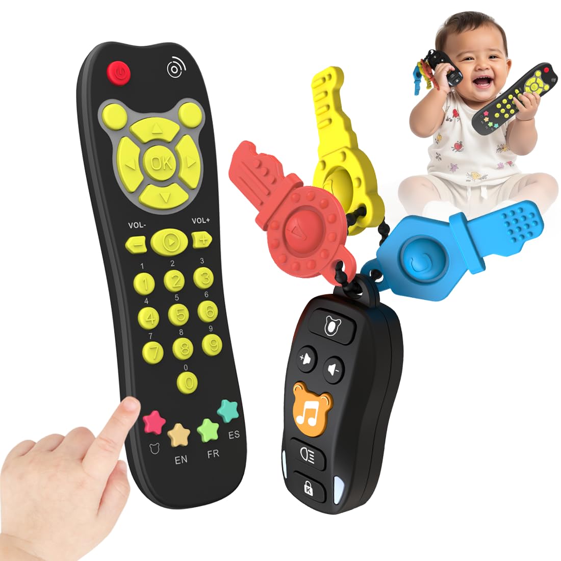 KALUYA Baby Toy Keys & Remote Set – Lights, Sounds & Learning (6+ Months)