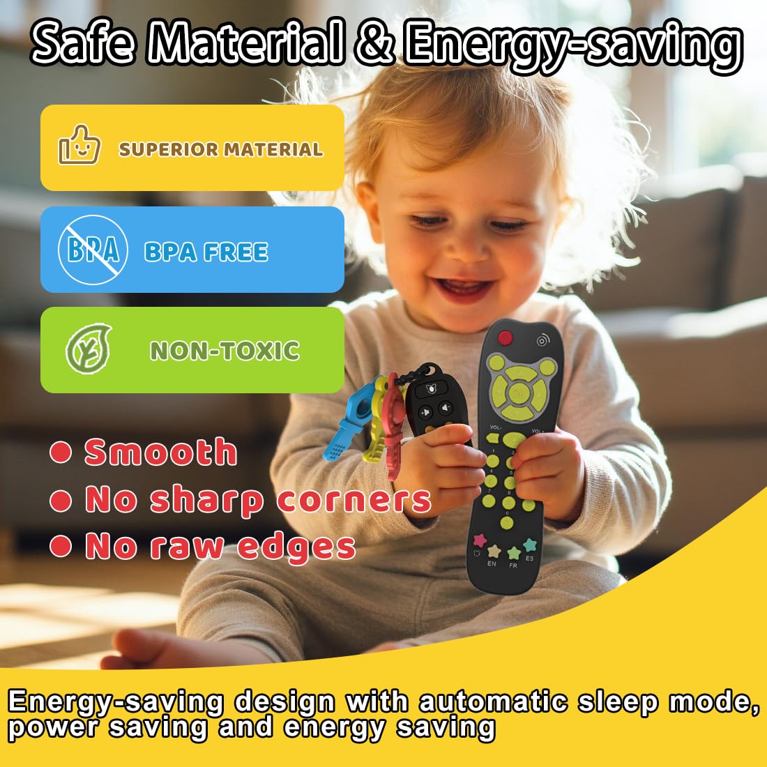 KALUYA Baby Toy Keys & Remote Set – Lights, Sounds & Learning (6+ Months)