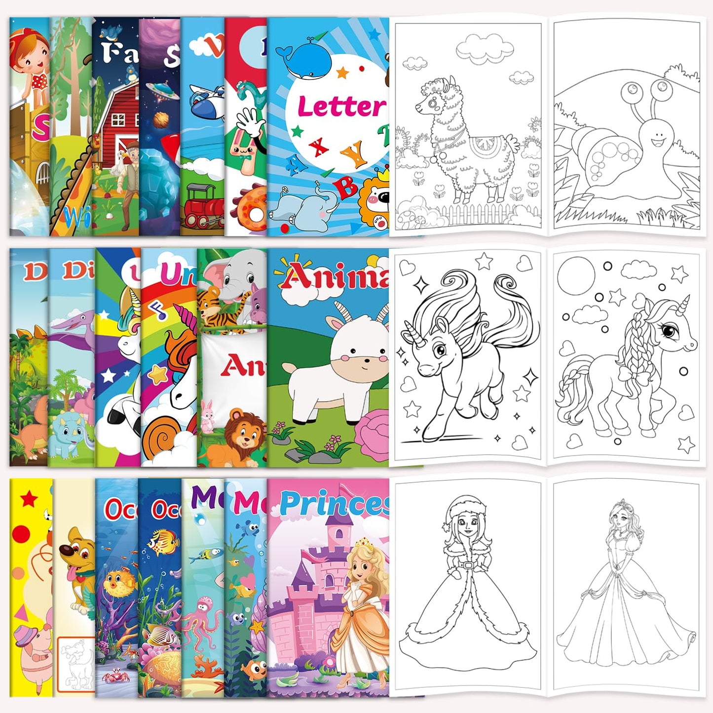 Kalysky 20-Pack Coloring Books for Kids (Ages 4-8) – Mini Party Favors, 7 x 5.1 in