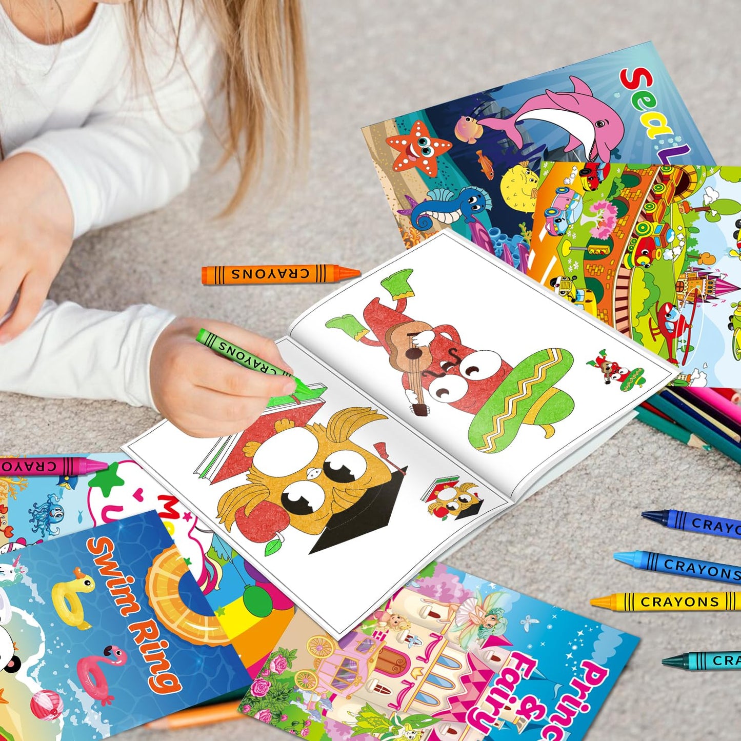 Kalysky 15Pack Bulk Coloring Books for Kids – 5.9 x 8.5 in | Party Favors & Classroom Activities