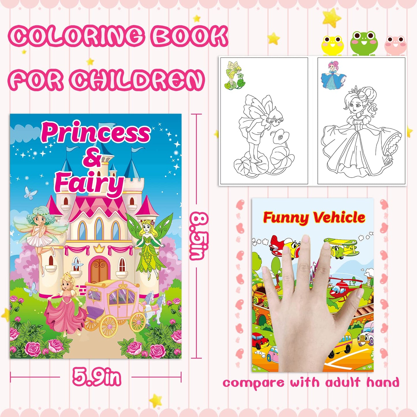 Kalysky 15Pack Bulk Coloring Books for Kids – 5.9 x 8.5 in | Party Favors & Classroom Activities