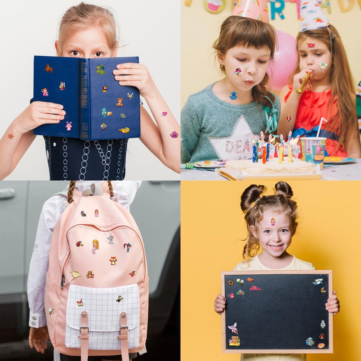 Kalysky Dress Up Sticker Books for Girls 2-4 | Reusable 3D Puffy Stickers | Mermaid, Princess, Fashion Girl
