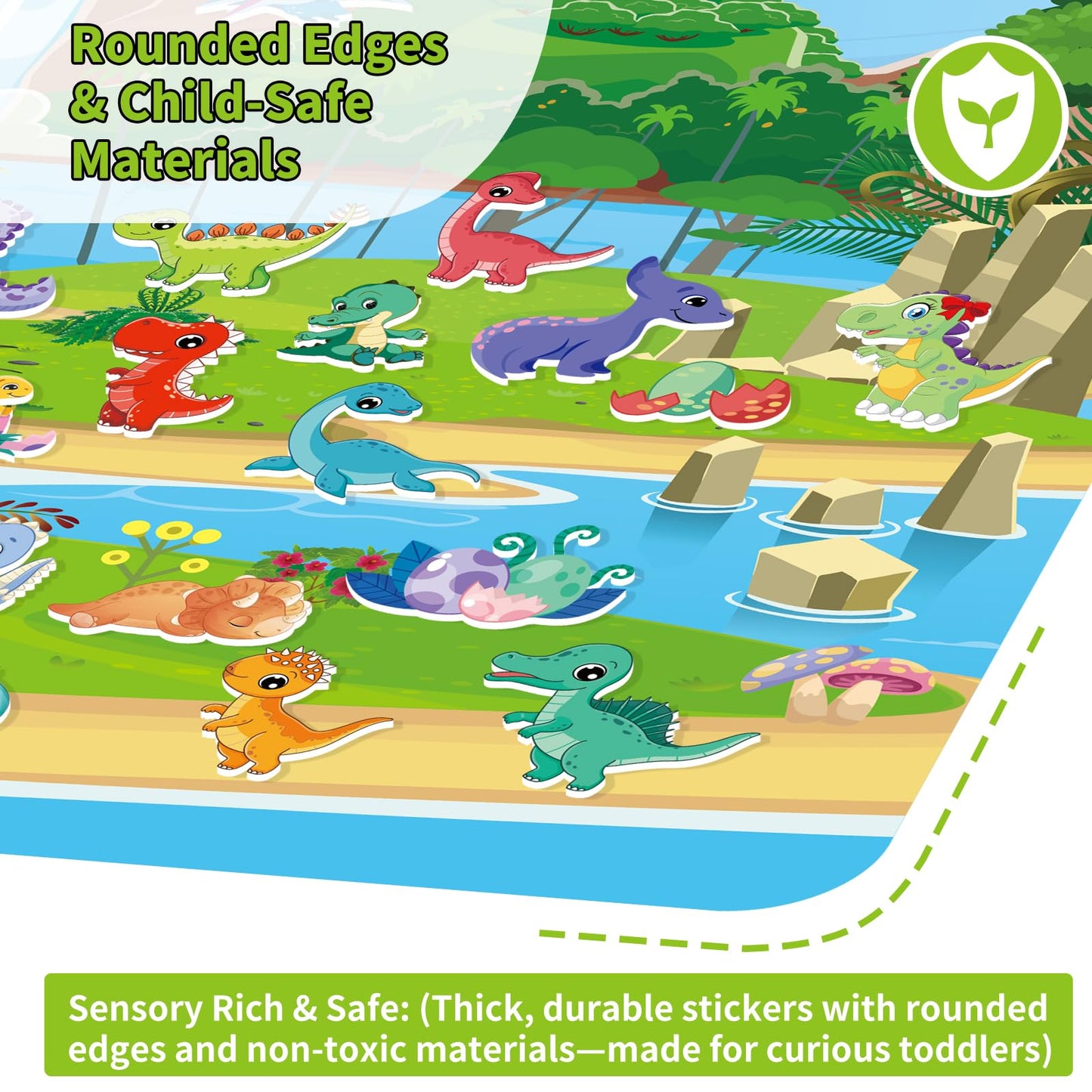 Kalysky 12-Set Reusable Puffy Sticker Books for Toddlers 2-4 | 3D Sticker Activity Books | Travel-Friendly Party Favors
